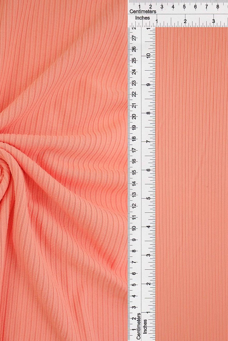 Rib Solid Stretch Knit Fabric - KNT4151