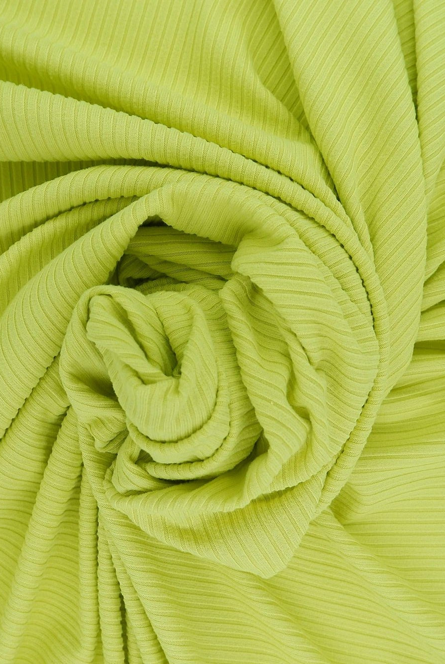 Rib Solid Stretch Knit Fabric - KNT4151