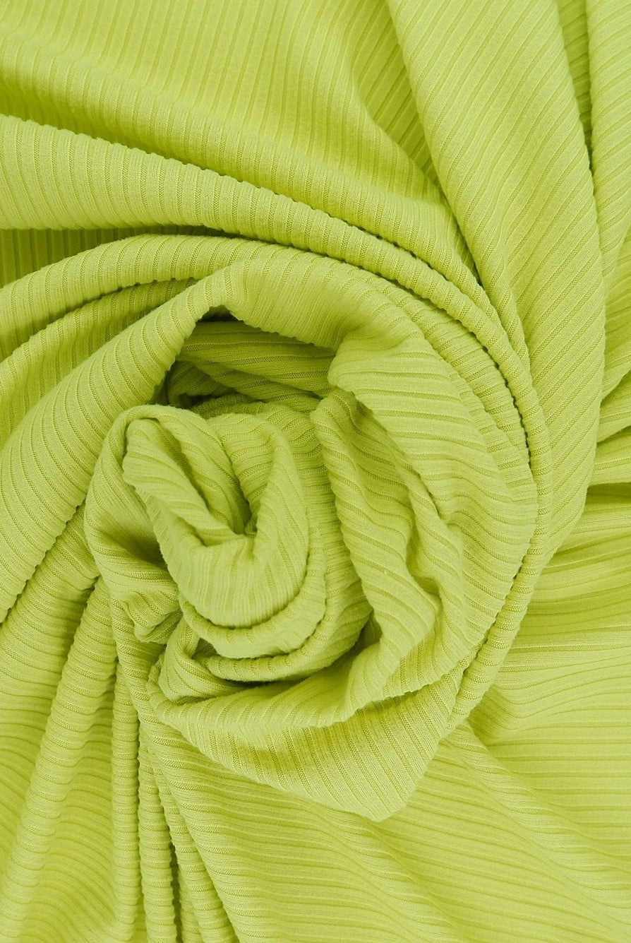 Rib Solid Stretch Knit Fabric - KNT4151