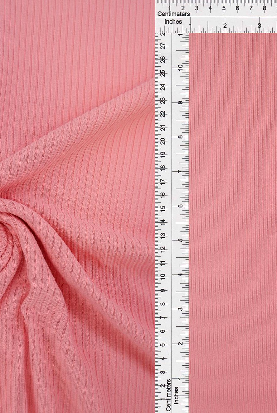Rib Solid Stretch Knit Fabric - KNT4151