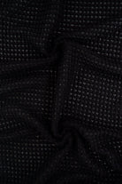 KNT4190 BLACK ACTIVEWEAR BOTTOMS CAMI DRESS KNIT LOUNGEWEAR NO-PRINT POLYESTER RAYON SOLID SPANDEX STRETCH SWEATER TOPS TUNICS WAFFLE