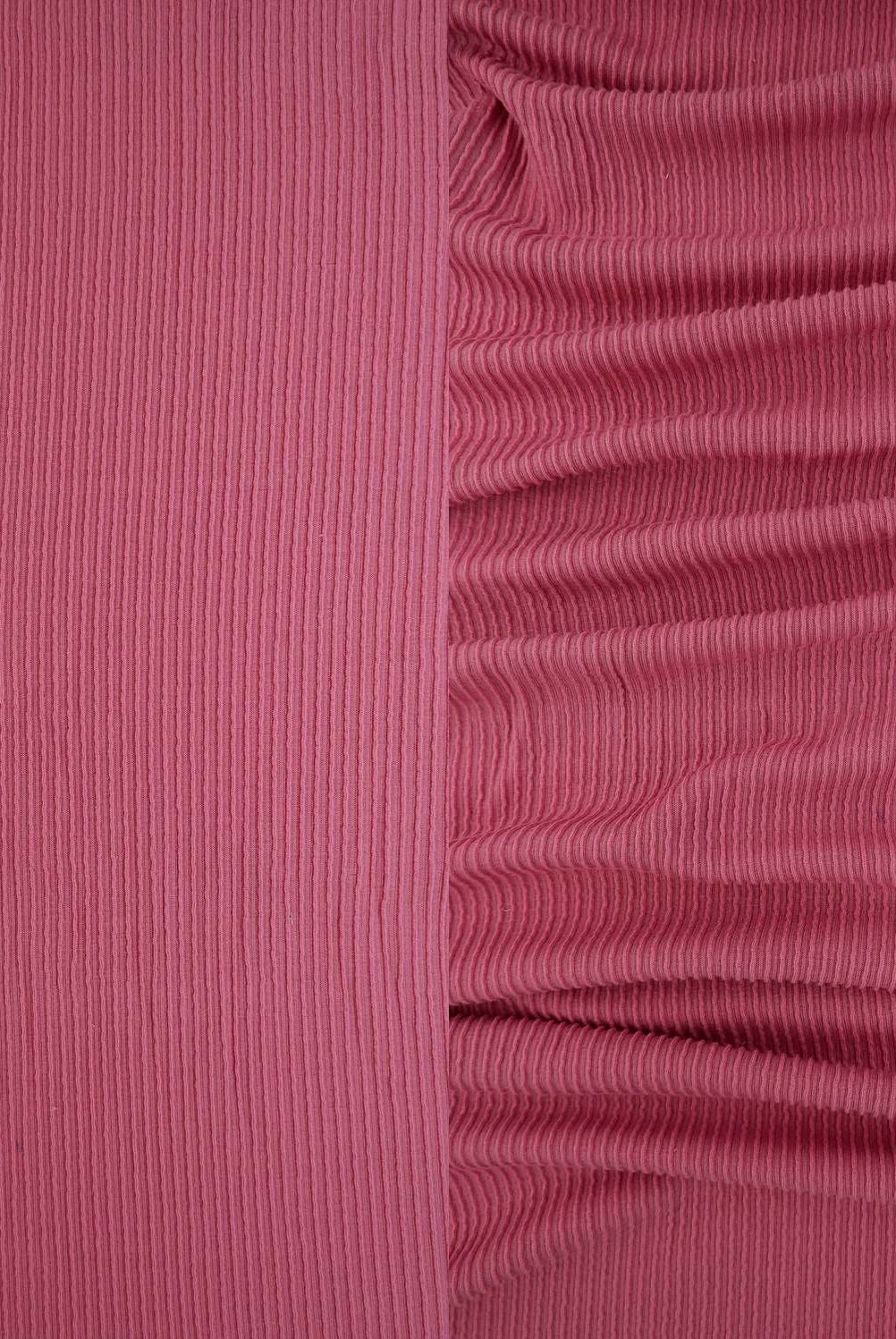 KNT4204 MAUVE DOUBLE KNIT NO-PRINT POLYESTER PURPLE RAYON RED RIB SOLID SPANDEX STRETCH URBAN