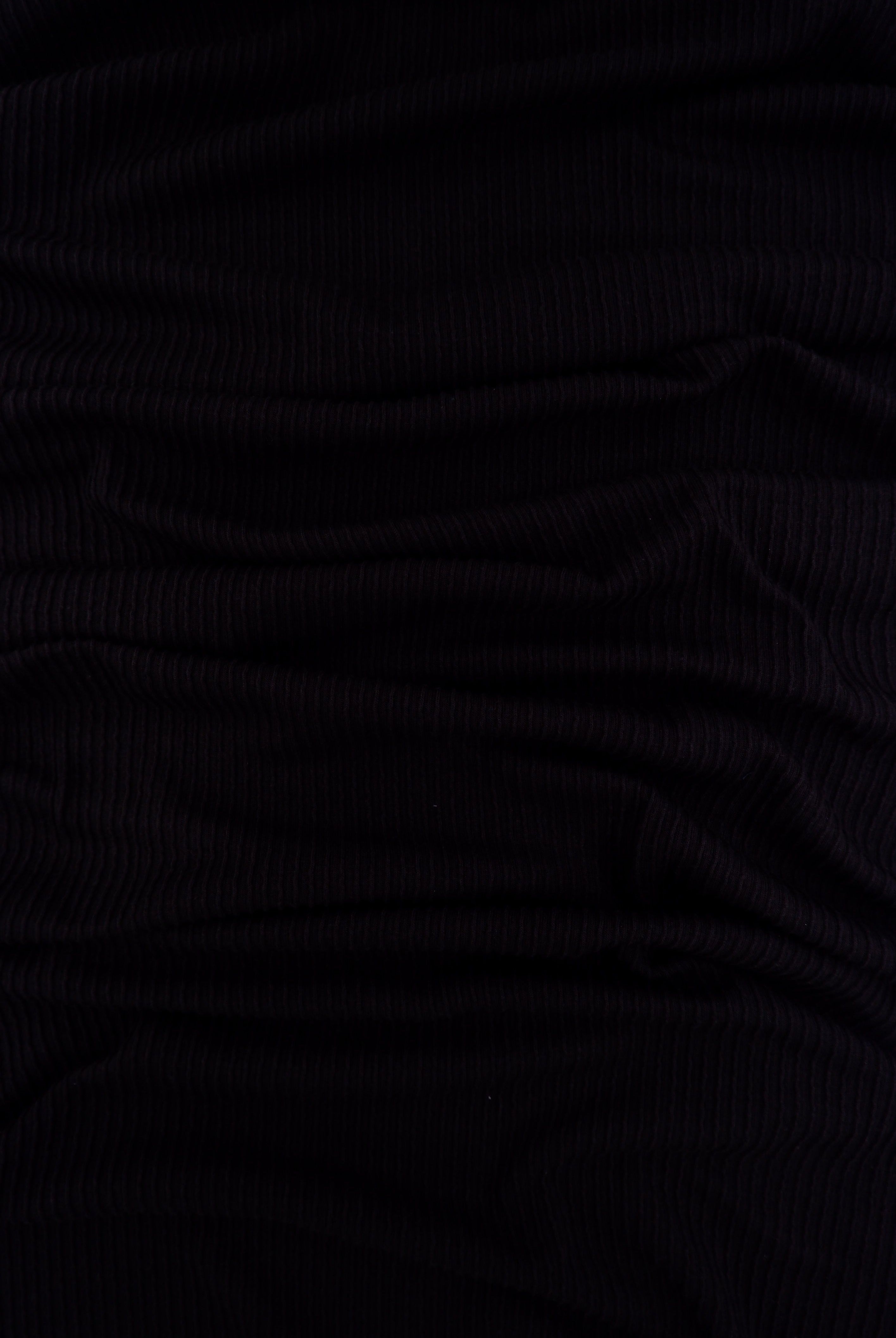 KNT4204 BLACK BIKER SHORTS BLACK BODYSUIT DOUBLE KNIT DRESS NO-PRINT PANTS POLYESTER RAYON RIB SKIRTS SOLID SPANDEX STRETCH TOPS TUNICS URBAN