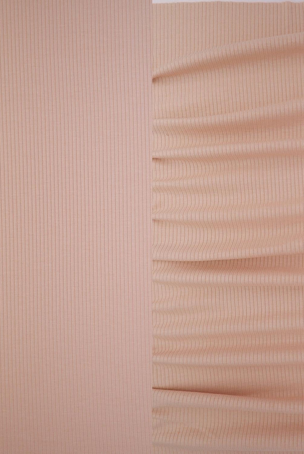 Rib Solid Stretch Knit Fabric - KNT3422