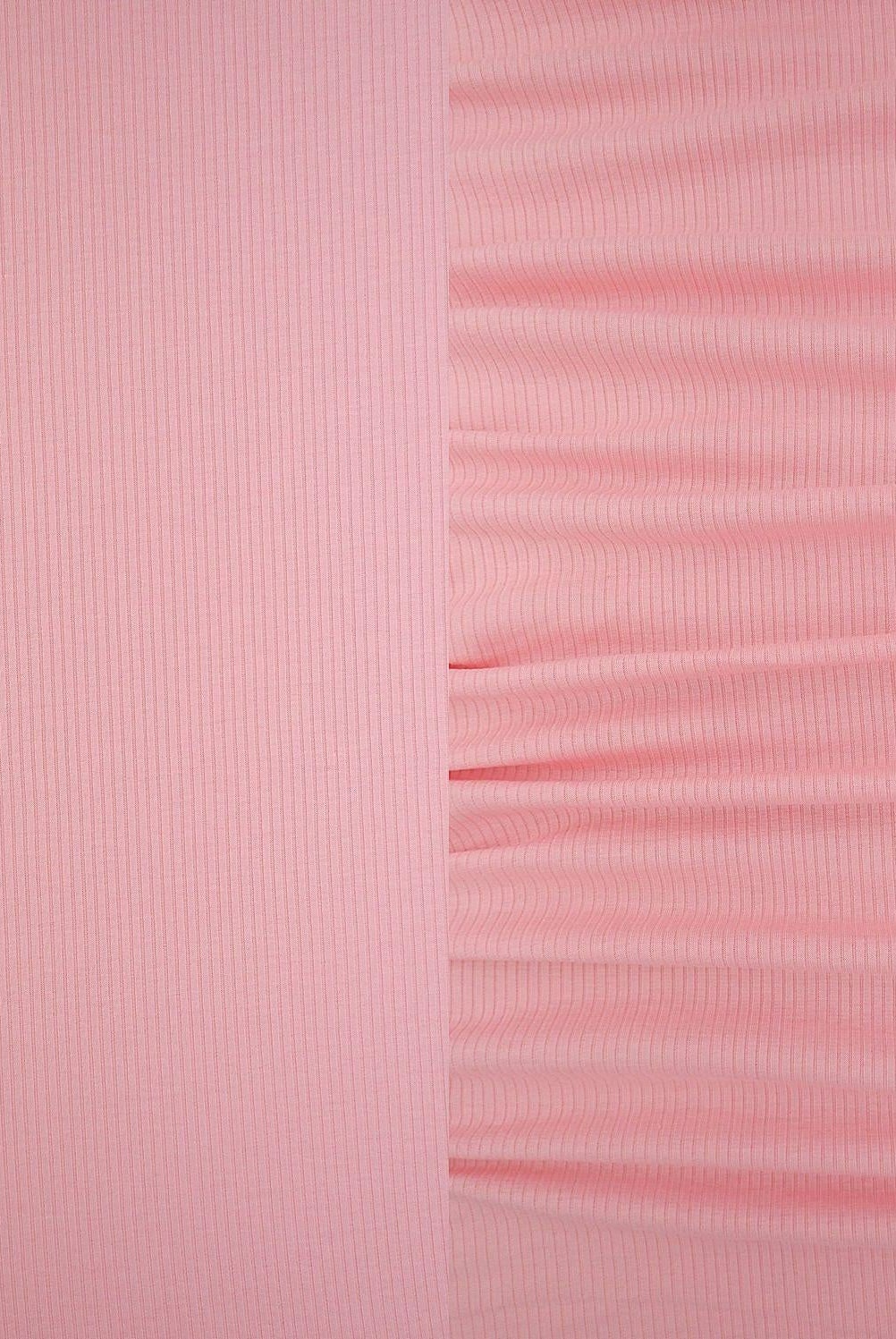 Rib Solid Stretch Knit Fabric - KNT3422