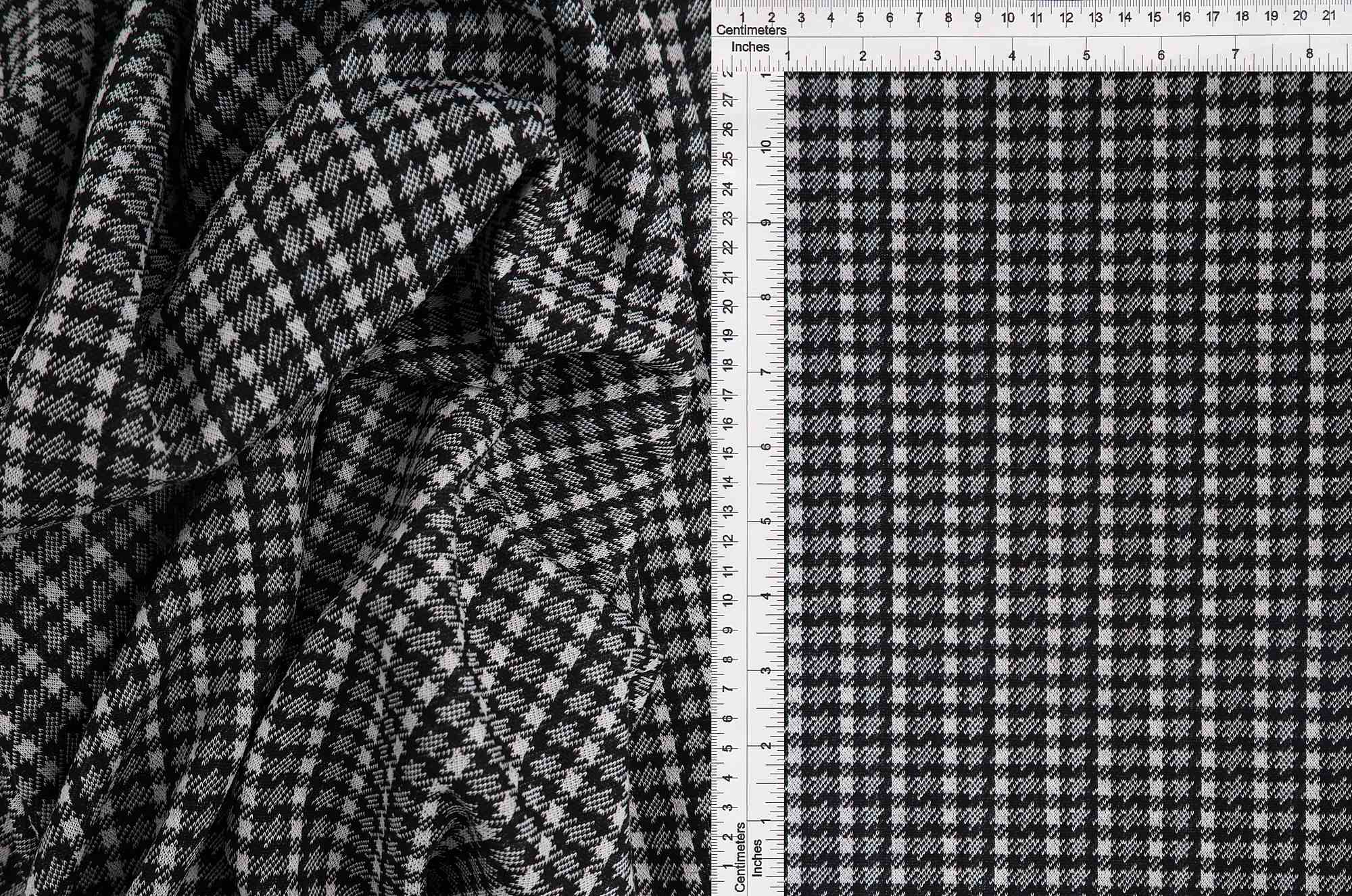 Double Knit Jacquard Plaid Stretch Fabric - KNT4210