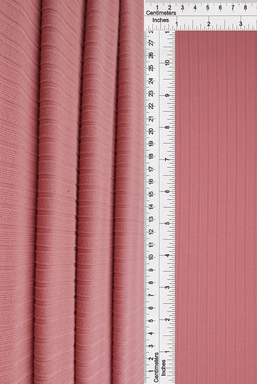 Rib Solid Stretch Knit Fabric - KNT4135