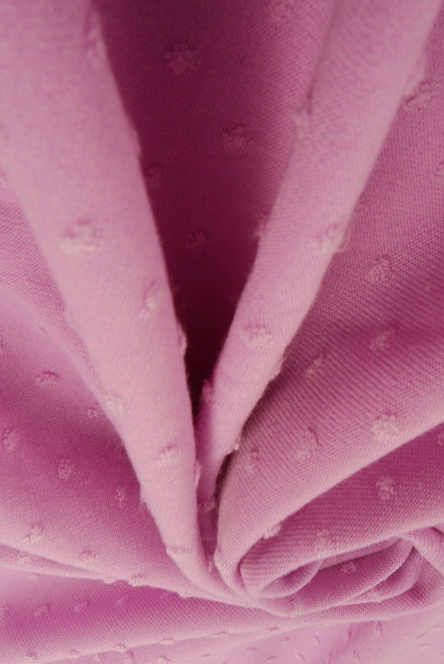 Jacquard Swiss Dot Stretch Knit Fabric - KNT4225