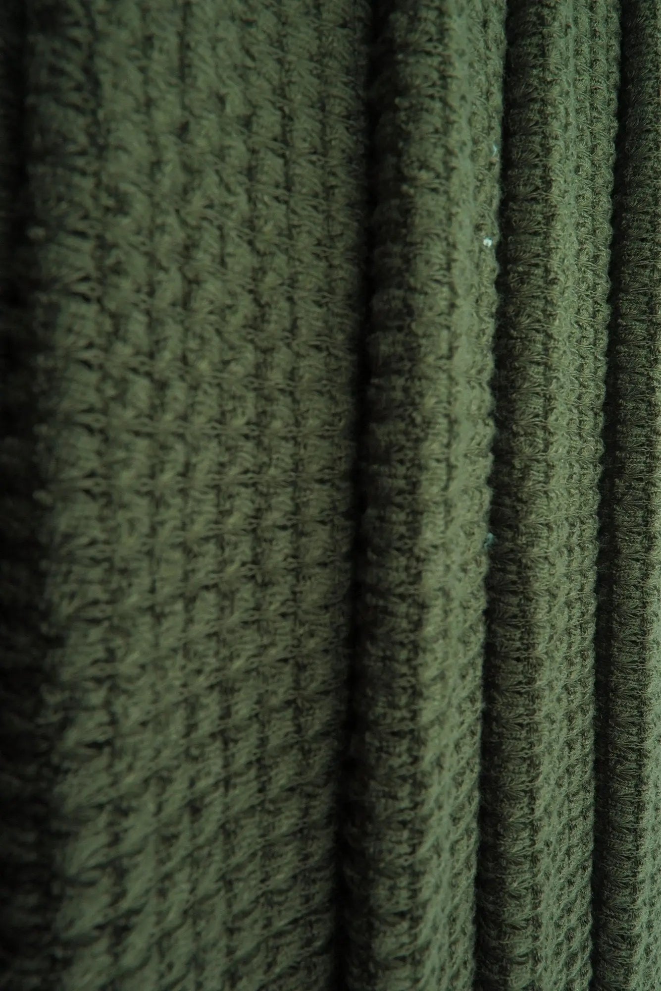 KNT4190 OLIVE ACTIVEWEAR BOTTOMS CAMI DRESS KNIT LOUNGEWEAR NO-PRINT POLYESTER RAYON SOLID SPANDEX STRETCH SWEATER TOPS TUNICS WAFFLE