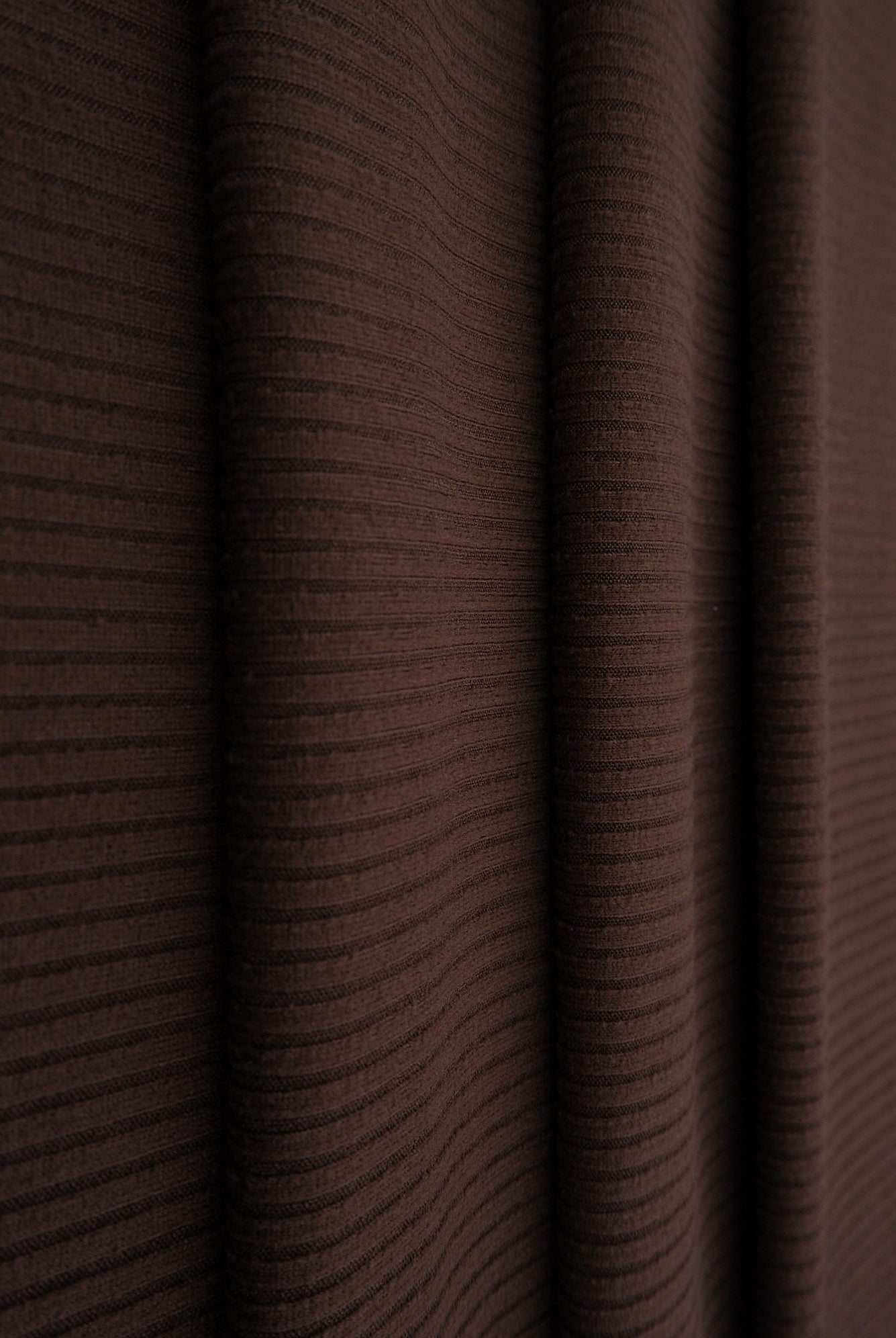 KNT4151 BROWN BODYSUIT DRESS KNIT LOUNGEWEAR NO-PRINT POLYESTER RIB 4X2 SOLID-B SPANDEX STRETCH TOPS YUMMY