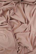 KNT4151 TAUPE BODYSUIT BROWN DRESS KNIT LOUNGEWEAR NO-PRINT POLYESTER RIB 4X2 SOLID-B SPANDEX STRETCH TOPS YUMMY