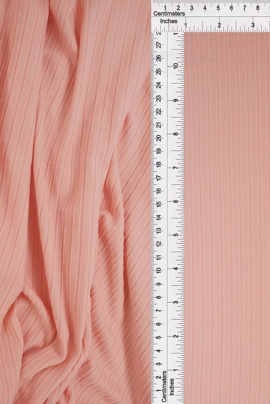 Rib Solid Stretch Knit Fabric - KNT4135
