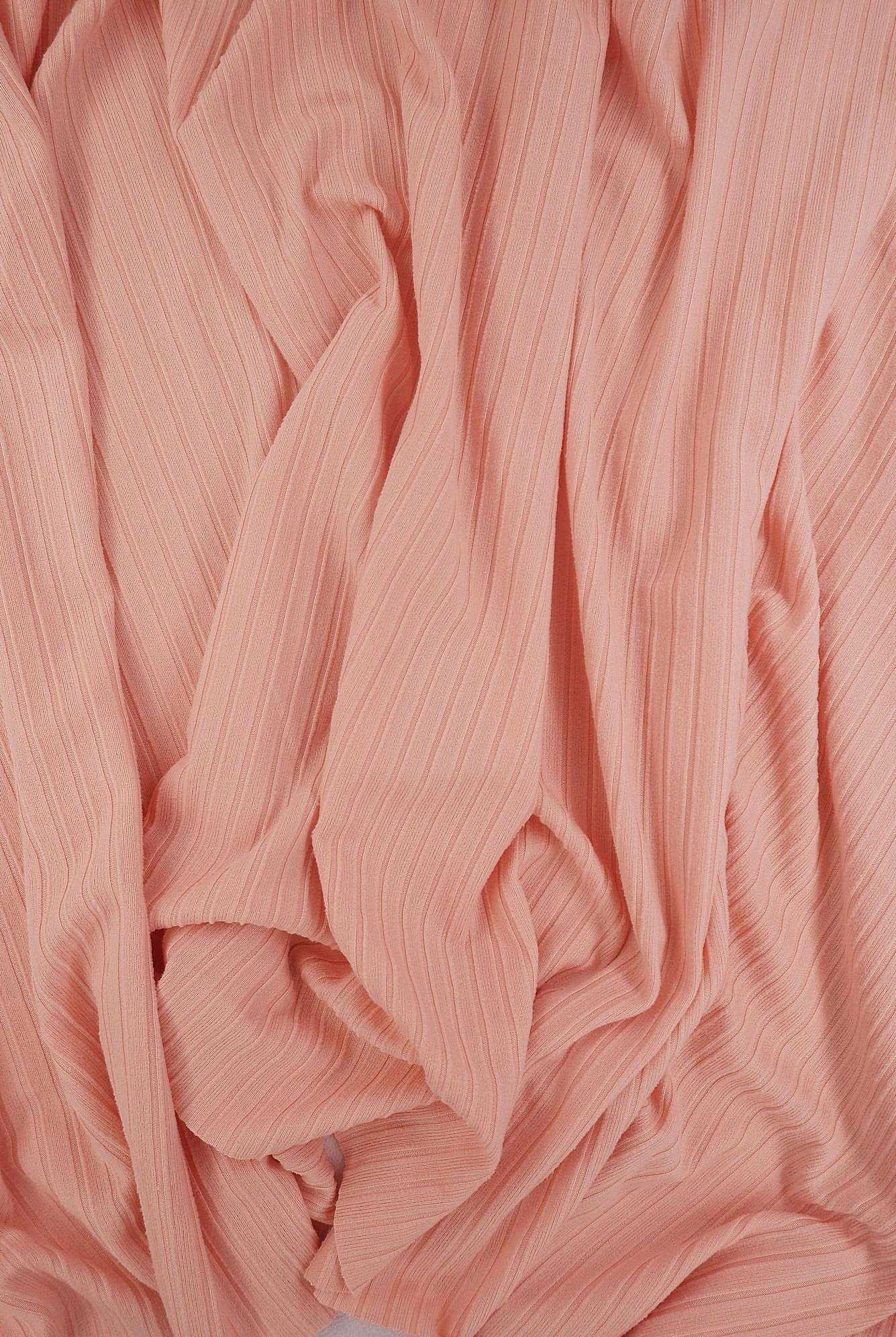 Rib Solid Stretch Knit Fabric - KNT4135