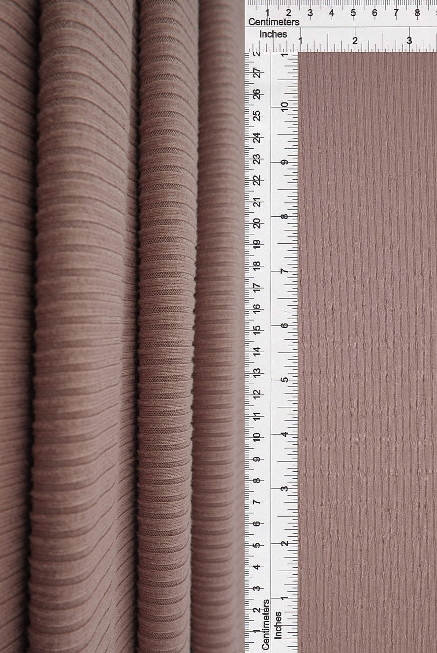 Rib Solid Stretch Knit Fabric - KNT4151