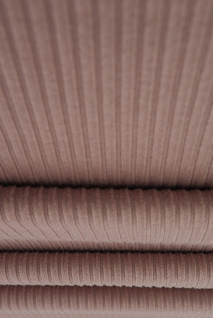Rib Solid Stretch Knit Fabric - KNT4151