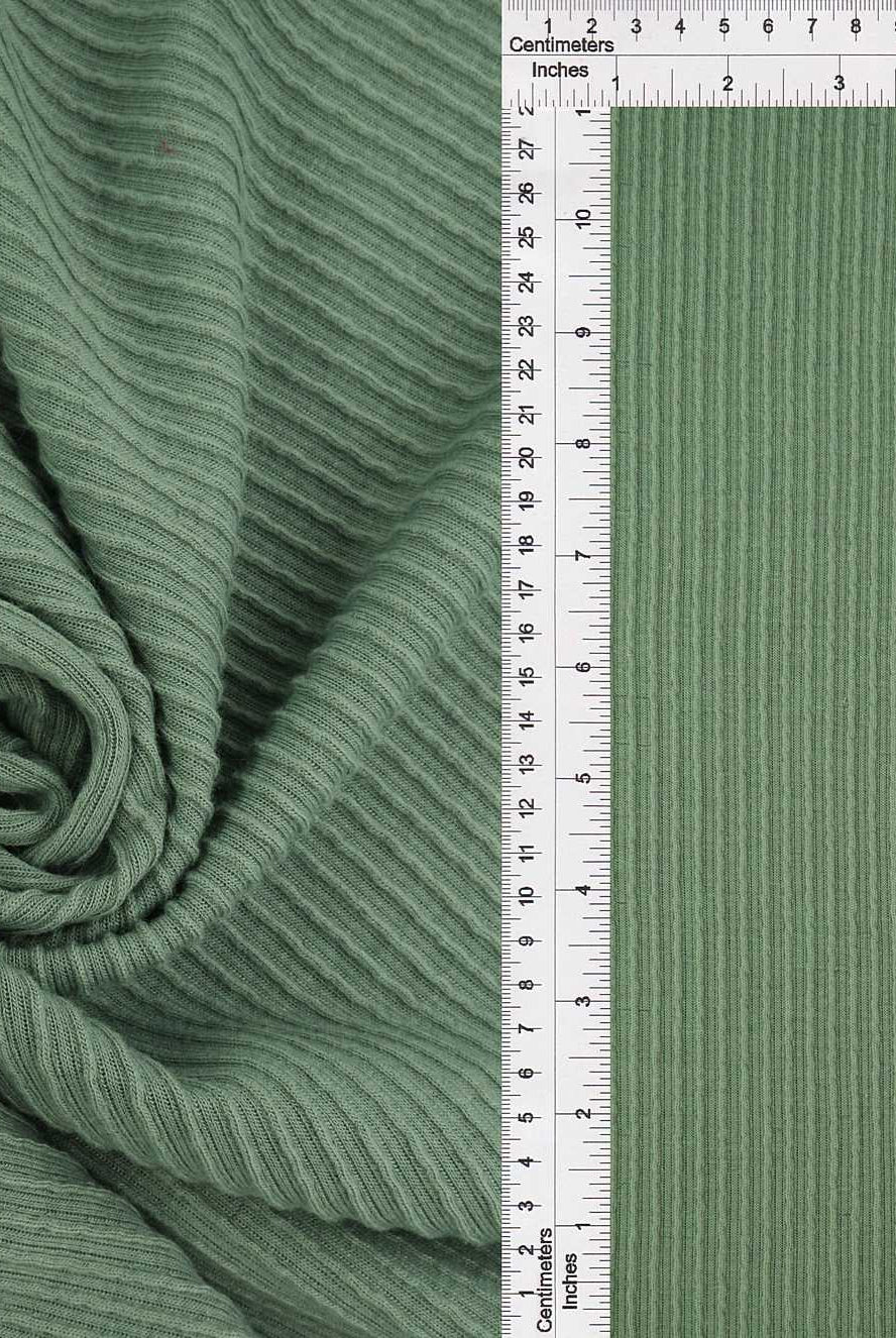 KNT4204 SAGE BIKER SHORTS BODYSUIT DOUBLE KNIT DRESS GREEN NO-PRINT PANTS POLYESTER RAYON RIB SKIRTS SOLID SPANDEX STRETCH TOPS TUNICS URBAN