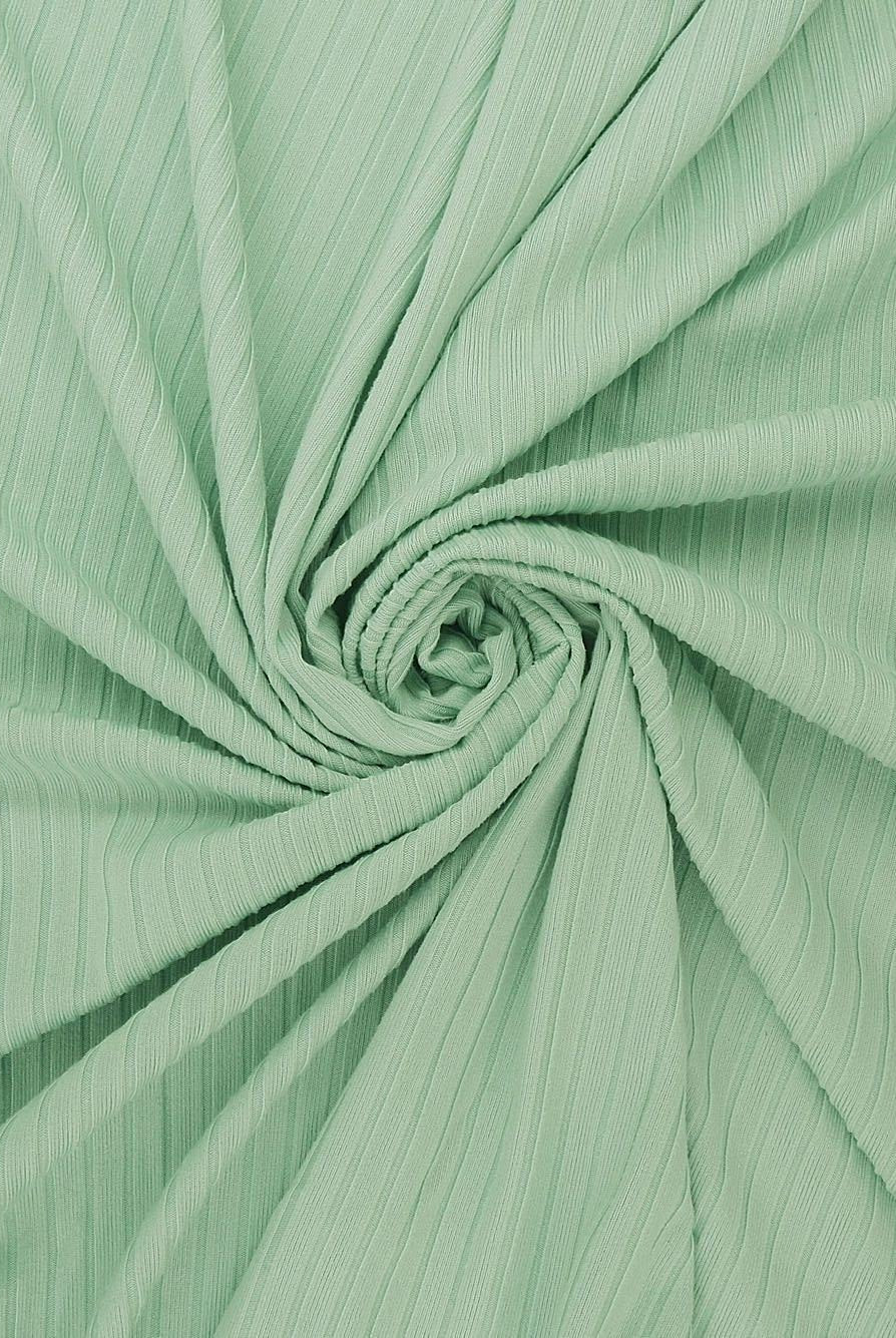 Rib Solid Stretch Knit Fabric - KNT4135