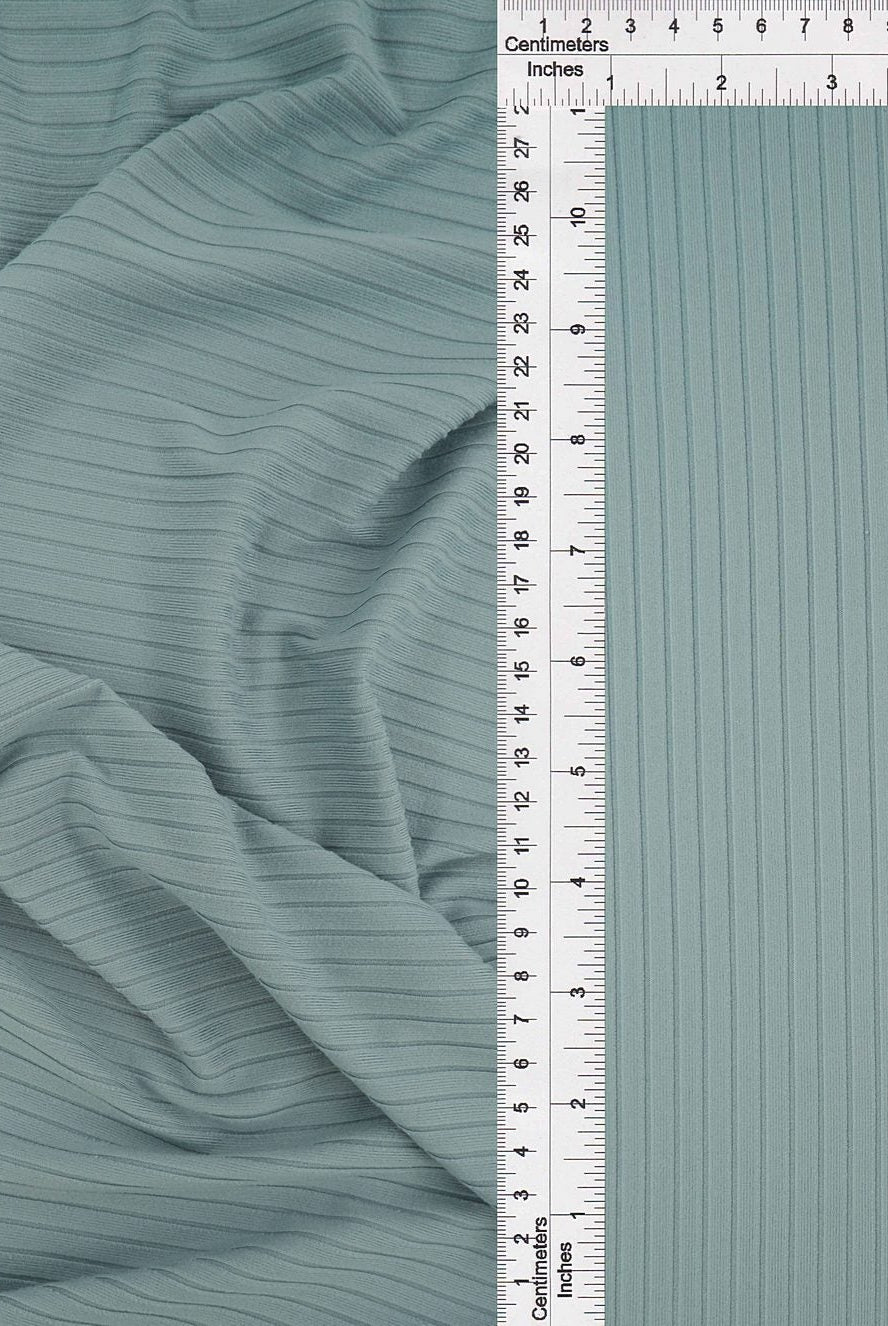 Rib Solid Stretch Knit Fabric - KNT4135