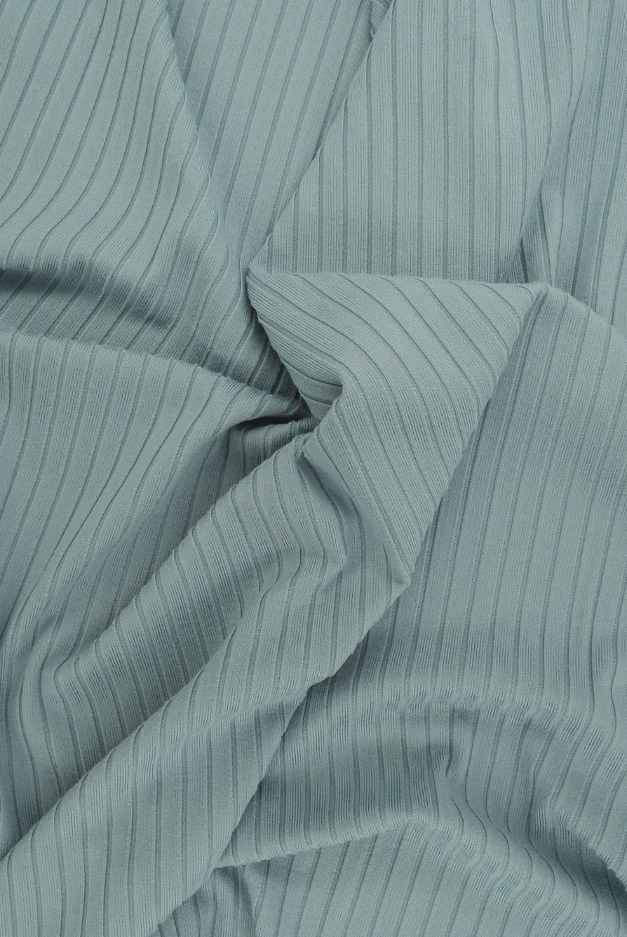 Rib Solid Stretch Knit Fabric - KNT4135