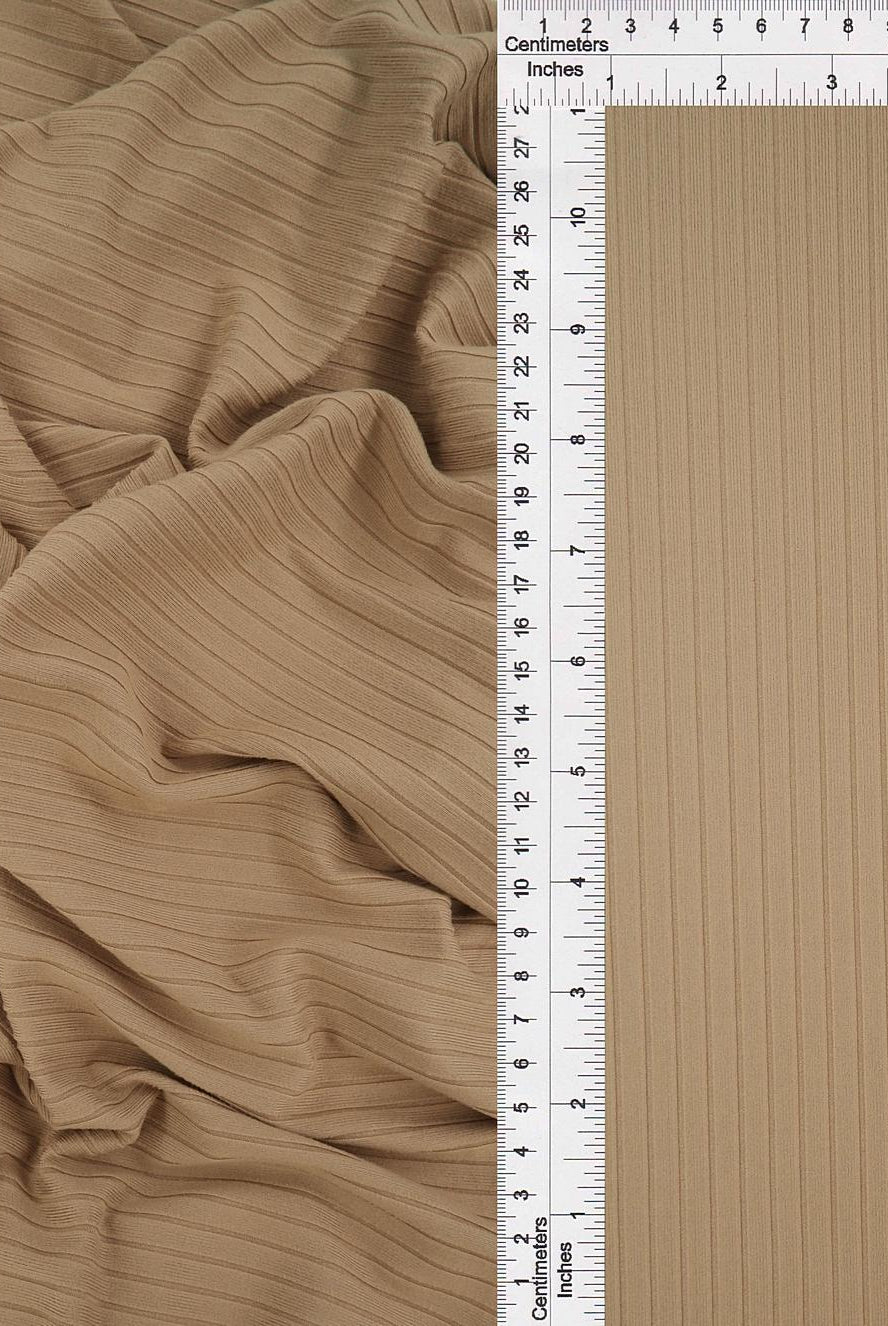 Rib Solid Stretch Knit Fabric - KNT4135