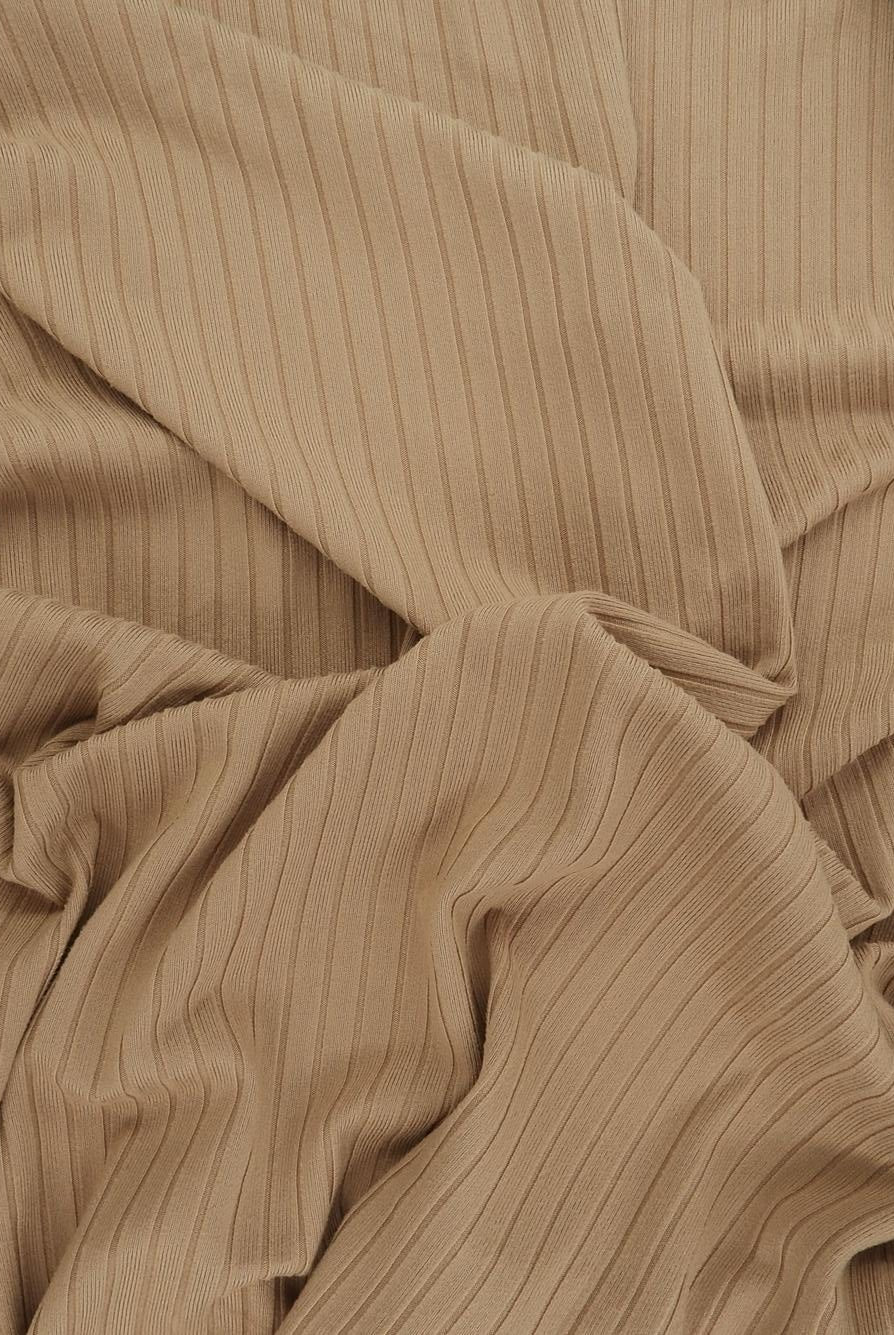 Rib Solid Stretch Knit Fabric - KNT4135