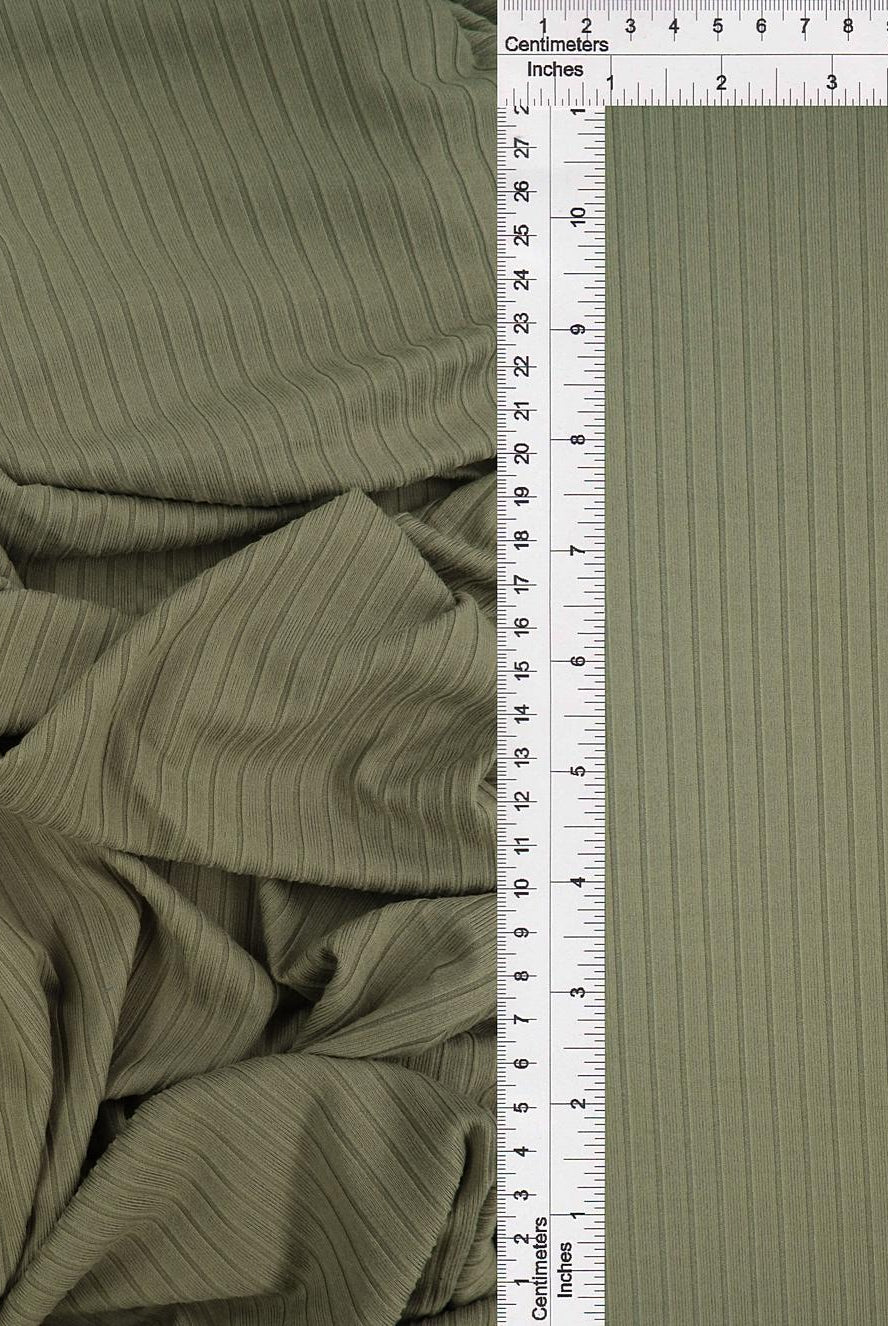 Rib Solid Stretch Knit Fabric - KNT4135