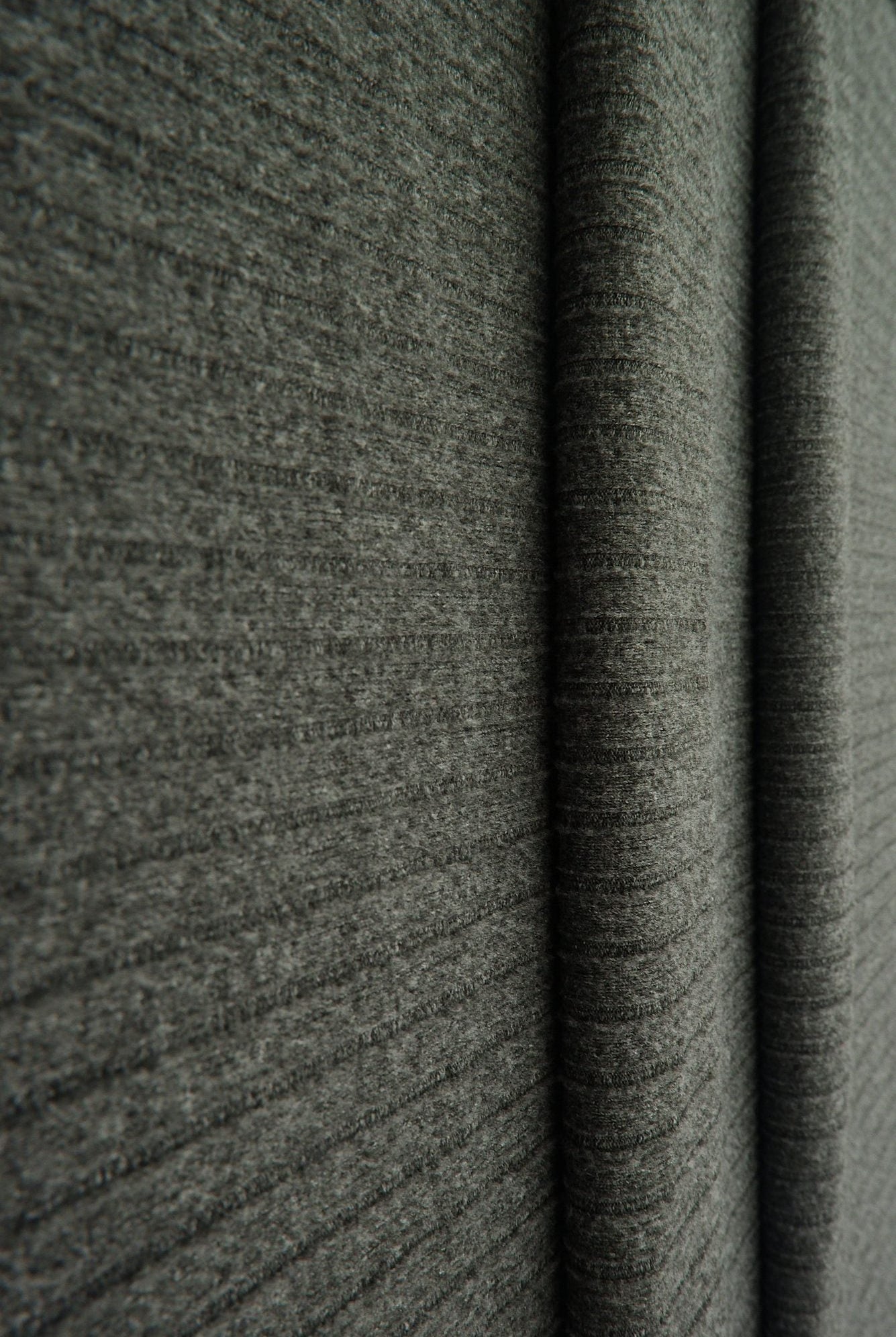 Rib Solid Stretch Knit Fabric - KNT4135