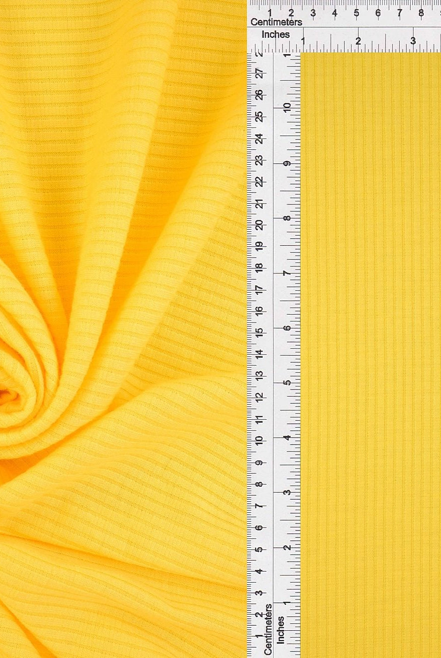 Rib Solid Stretch Knit Fabric - KNT3422