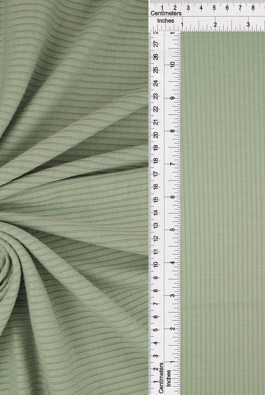 Rib Solid Stretch Knit Fabric - KNT3422