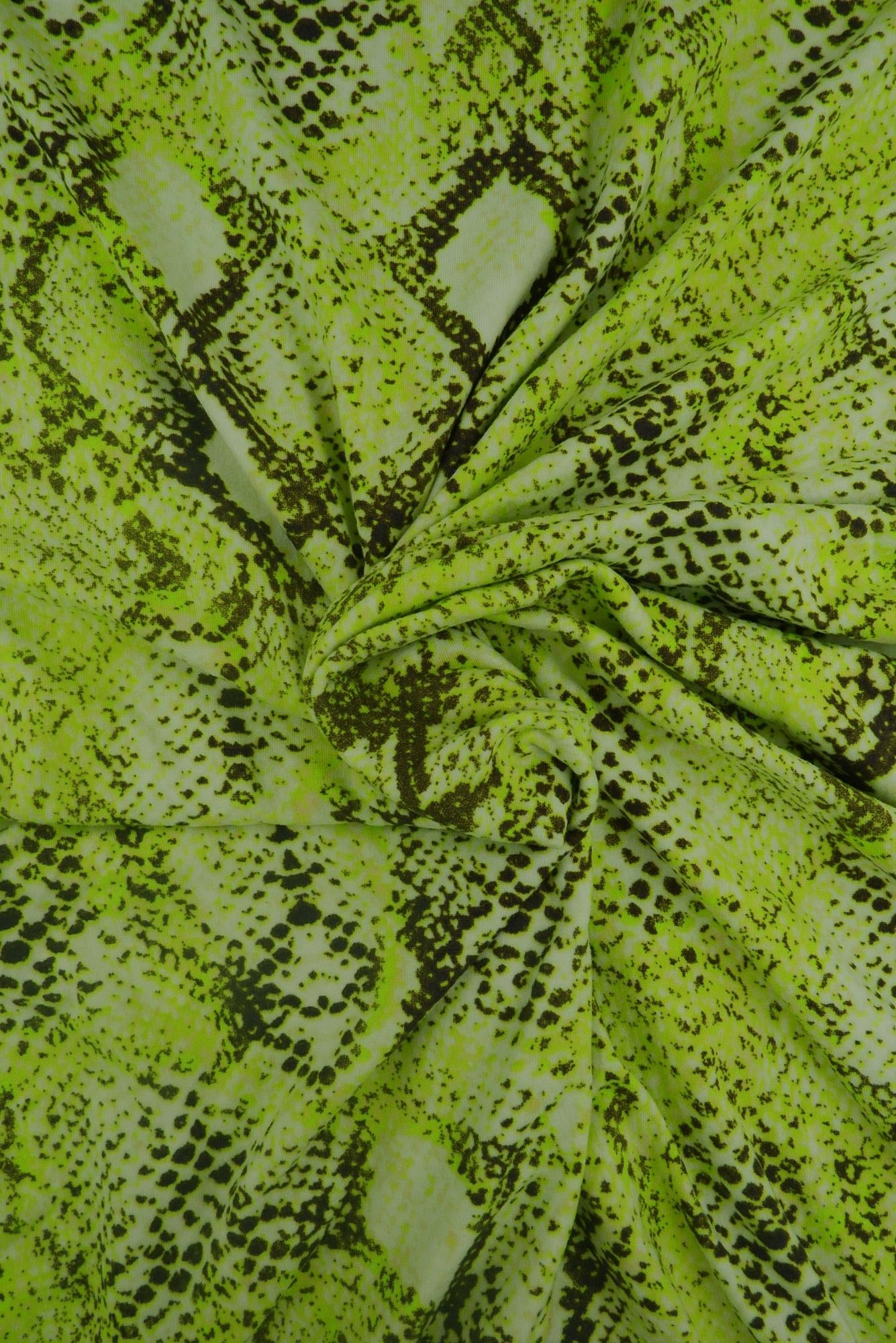 KNT2100-MS00517 LIME NEON BIKER SHORTS BLOUSE BODYSUIT CAMI DRESS DTY BRUSHED GREEN KNIT LOUNGEWEAR PANTS POLYESTER PRINT SKIRTS SNAKE SPANDEX STRETCH T-SHIRT TOPS TUNICS