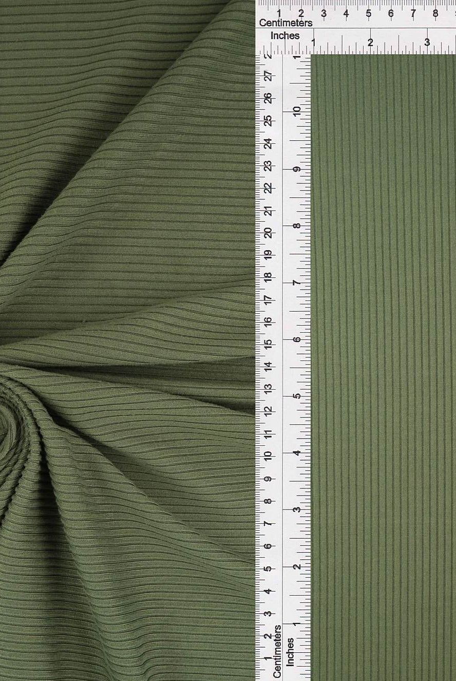Rib Solid Stretch Knit Fabric - KNT4151
