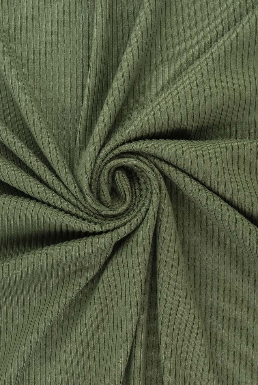Rib Solid Stretch Knit Fabric - KNT4151