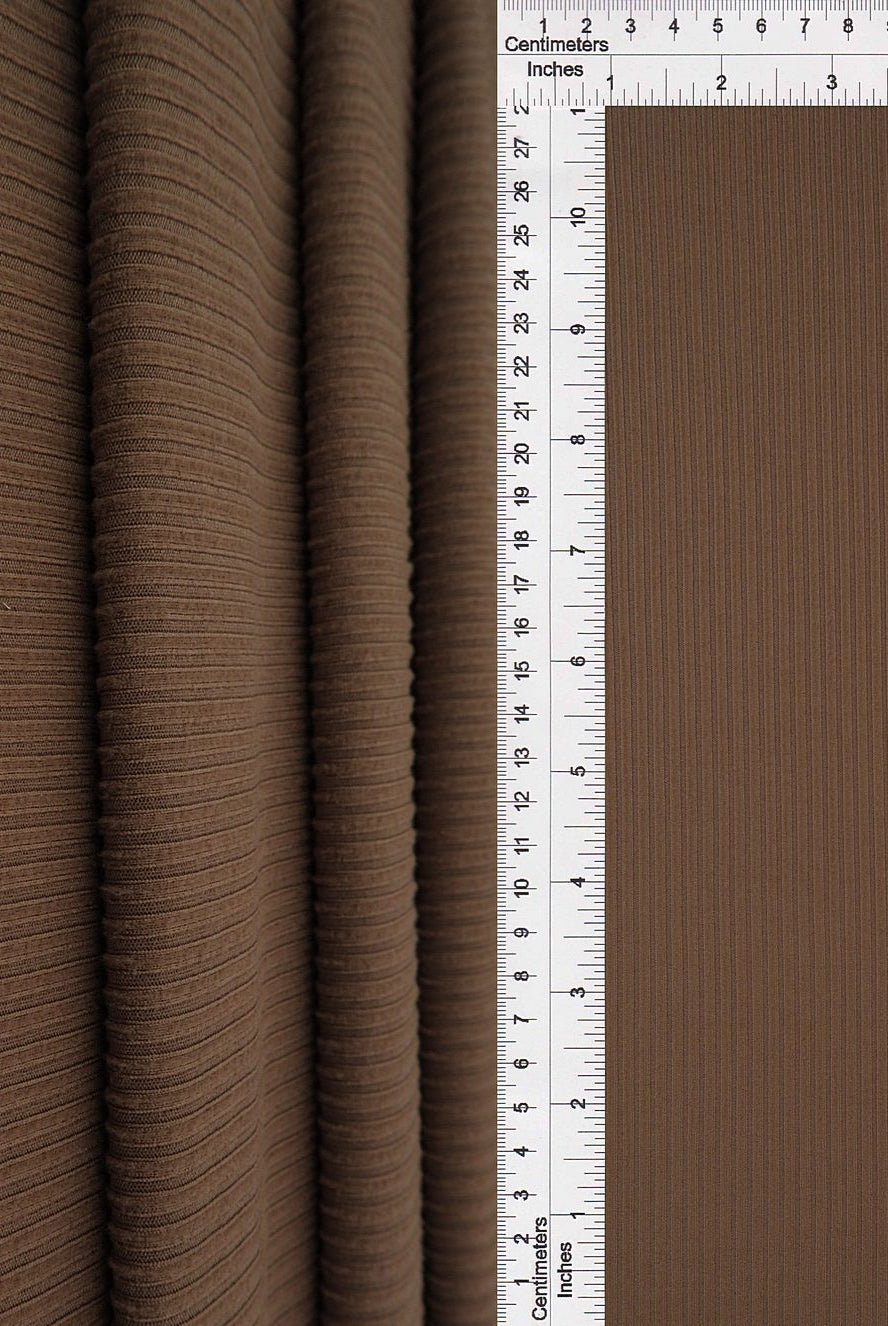 KNT4151 BROWN COCO BODYSUIT BROWN DRESS KNIT LOUNGEWEAR NO-PRINT POLYESTER RIB 4X2 SKIRTS SOLID-B SPANDEX STRETCH TOPS YUMMY