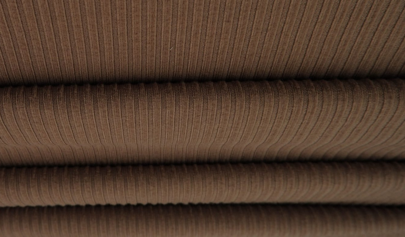 KNT4151 BROWN COCO BODYSUIT BROWN DRESS KNIT LOUNGEWEAR NO-PRINT POLYESTER RIB 4X2 SKIRTS SOLID-B SPANDEX STRETCH TOPS YUMMY