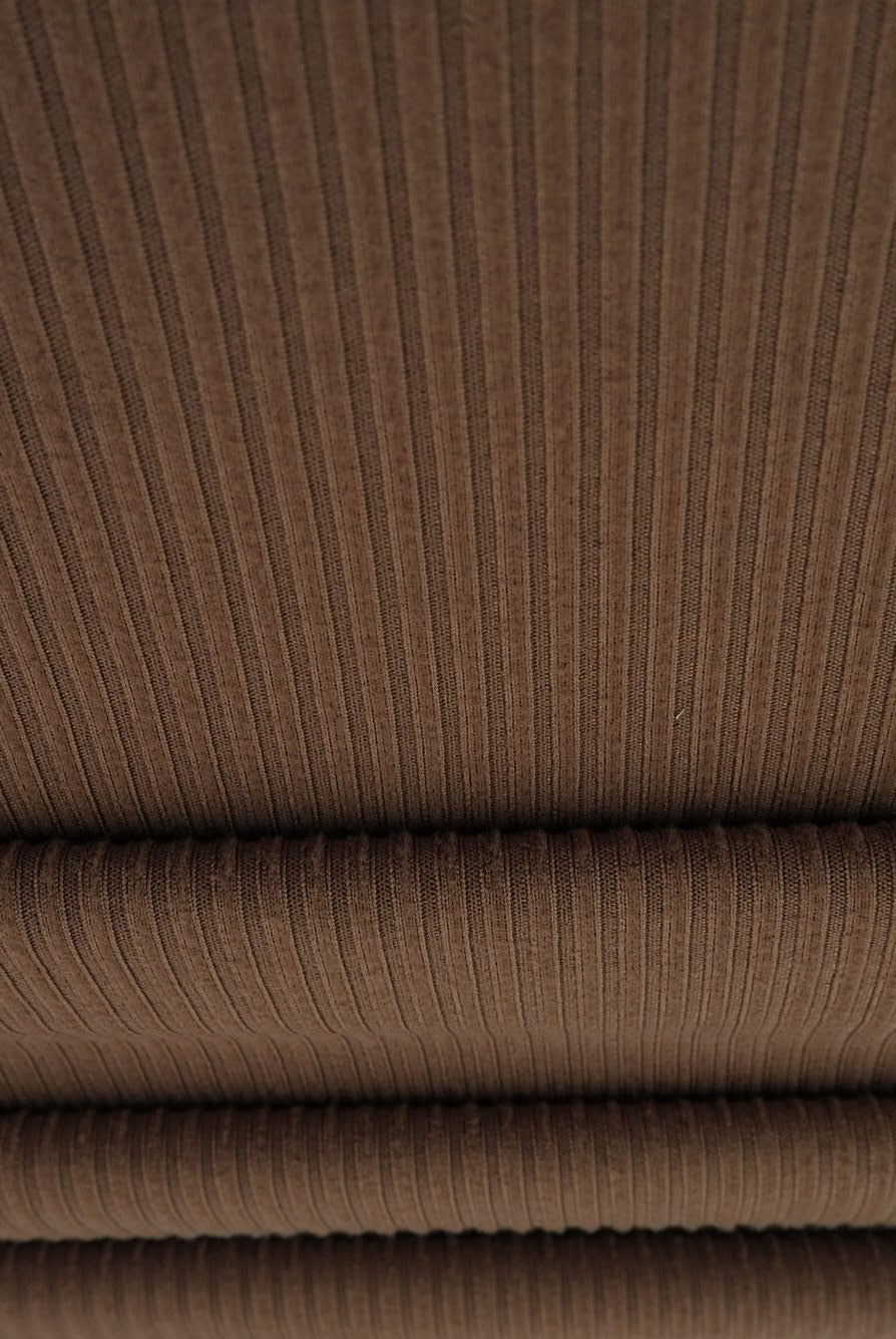 Rib Solid Stretch Knit Fabric - KNT4151