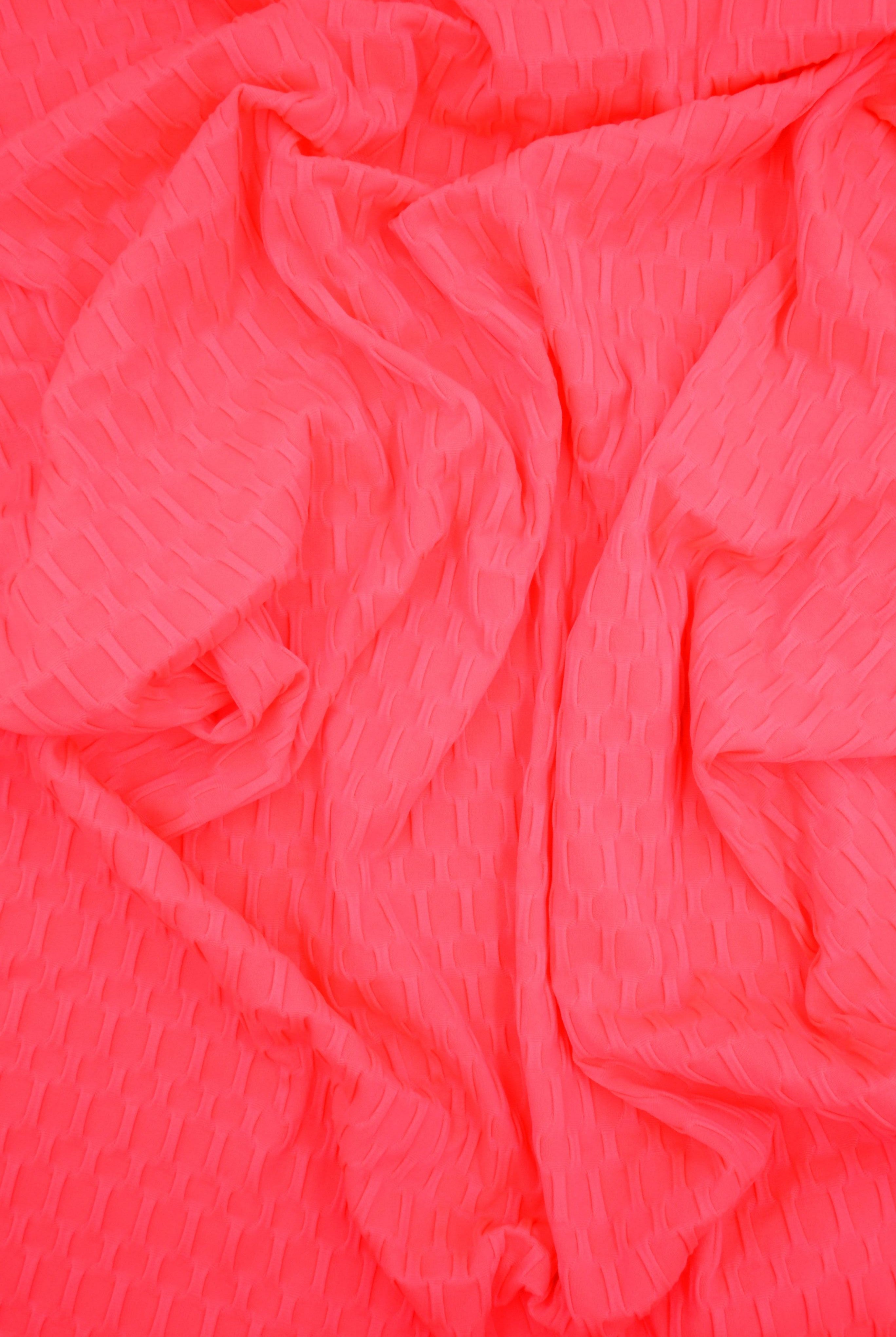 KNT4360 NEON PINK ACTIVEWEAR BIKER SHORTS BODYSUIT BOTTOMS DRESS KNIT LOUNGEWEAR NO-PRINT PANTS POLYESTER SKIRTS SOLID SPANDEX STRETCH TOPS TUNICS