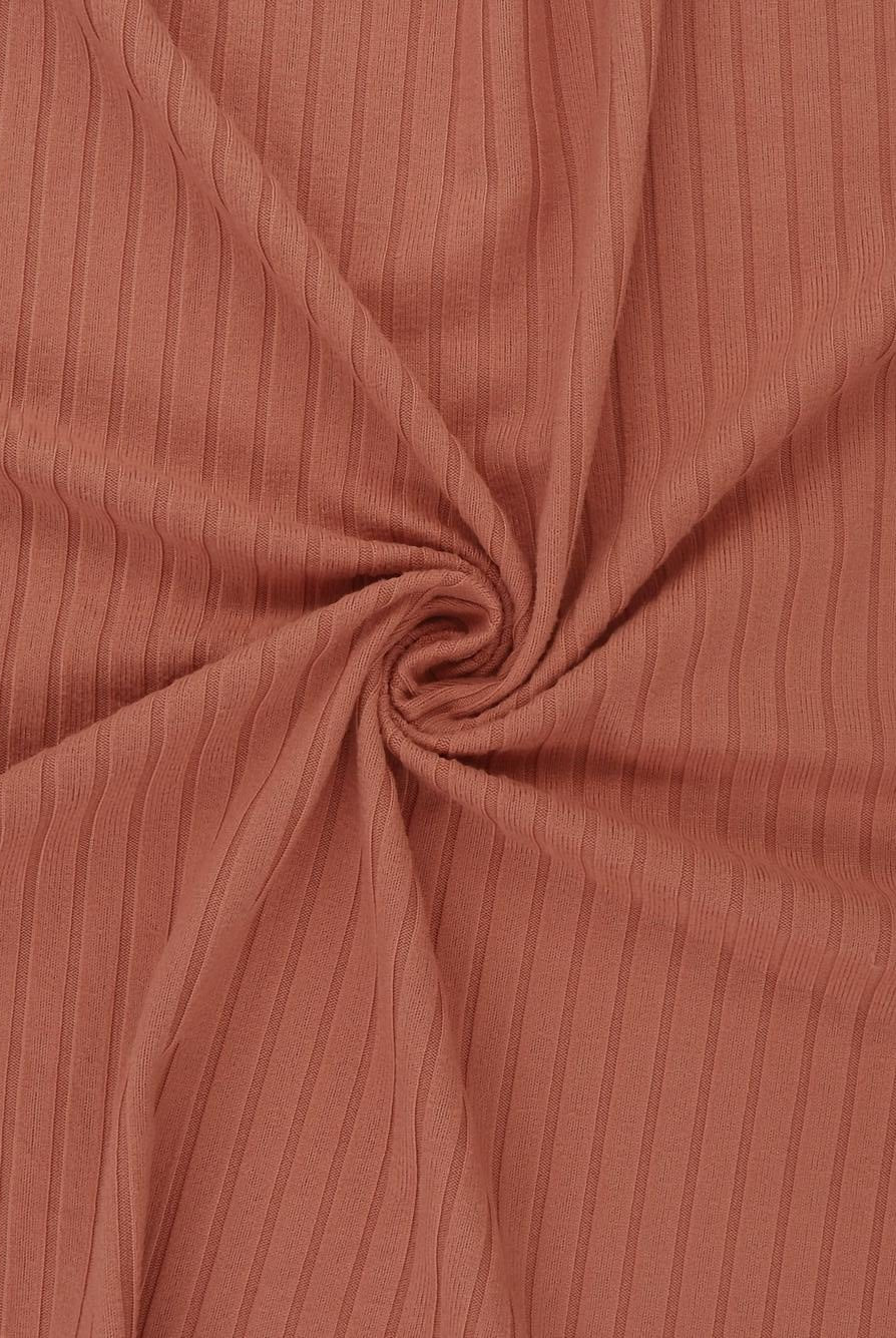 Rib Solid Stretch Knit Fabric - KNT4135