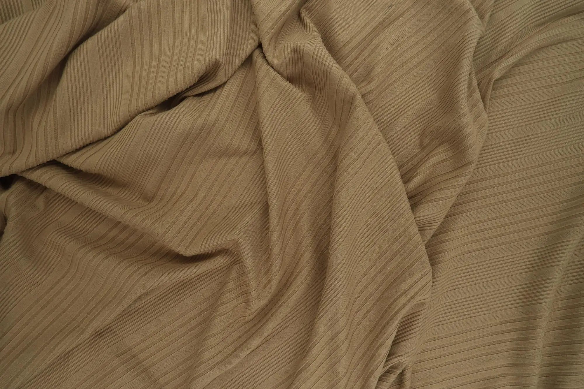 Rib Solid Stretch Knit Fabric - KNT4387