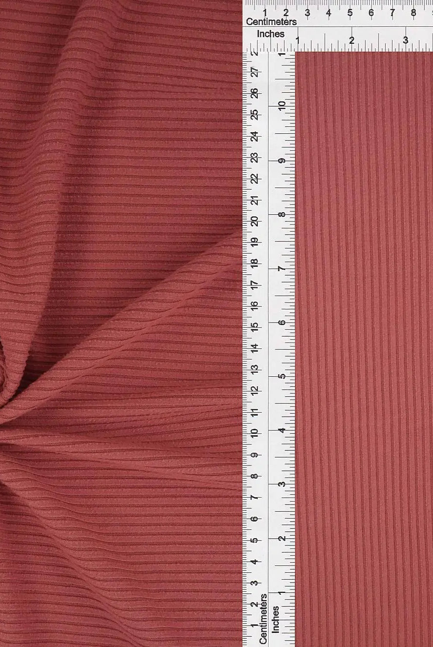 KNT4151 MELLOW MAUVE BODYSUIT DRESS KNIT LOUNGEWEAR NO-PRINT POLYESTER RIB 4X2 ROSE SOLID-B SPANDEX STRETCH TOPS YUMMY