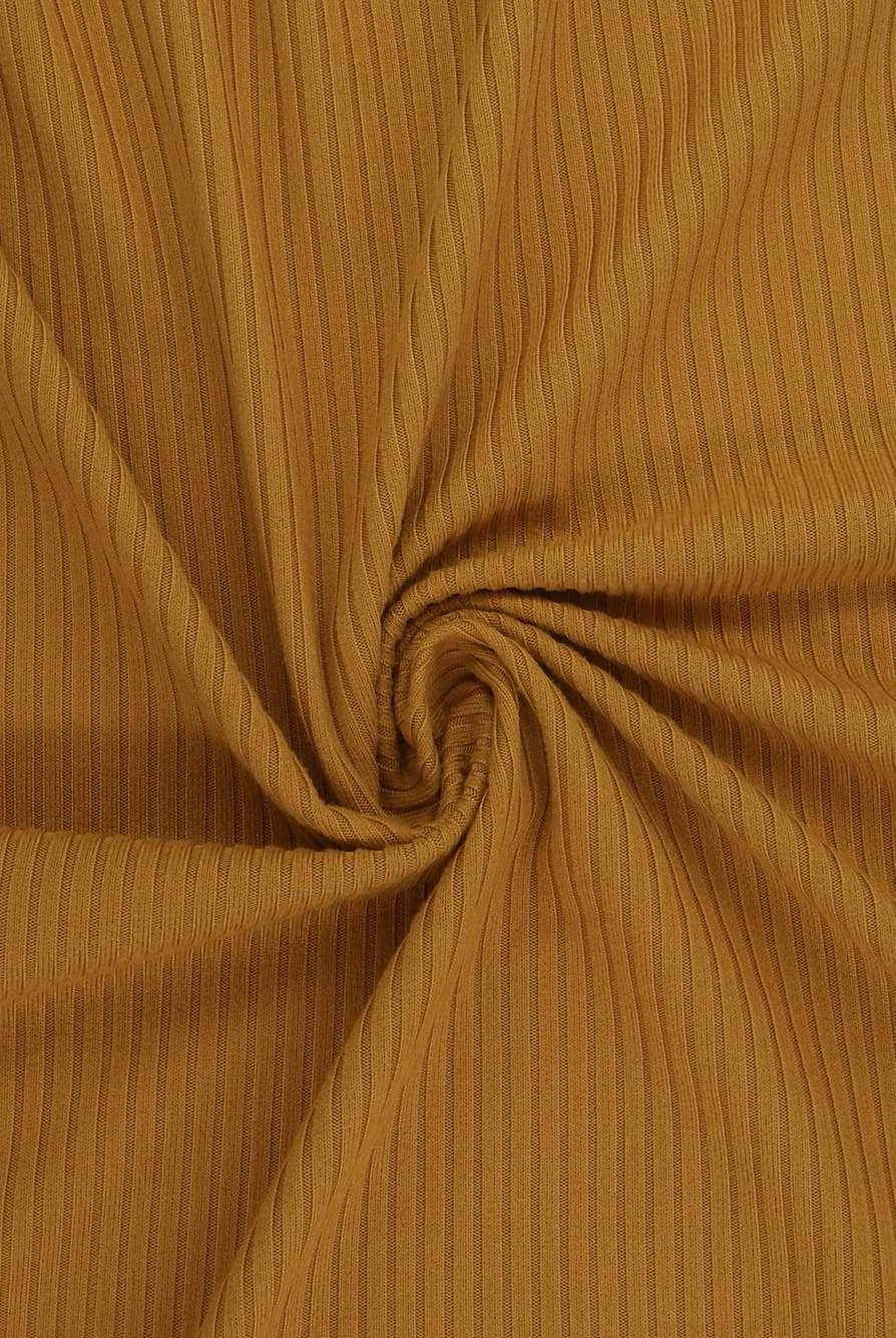 Rib Solid Stretch Knit Fabric - KNT4151