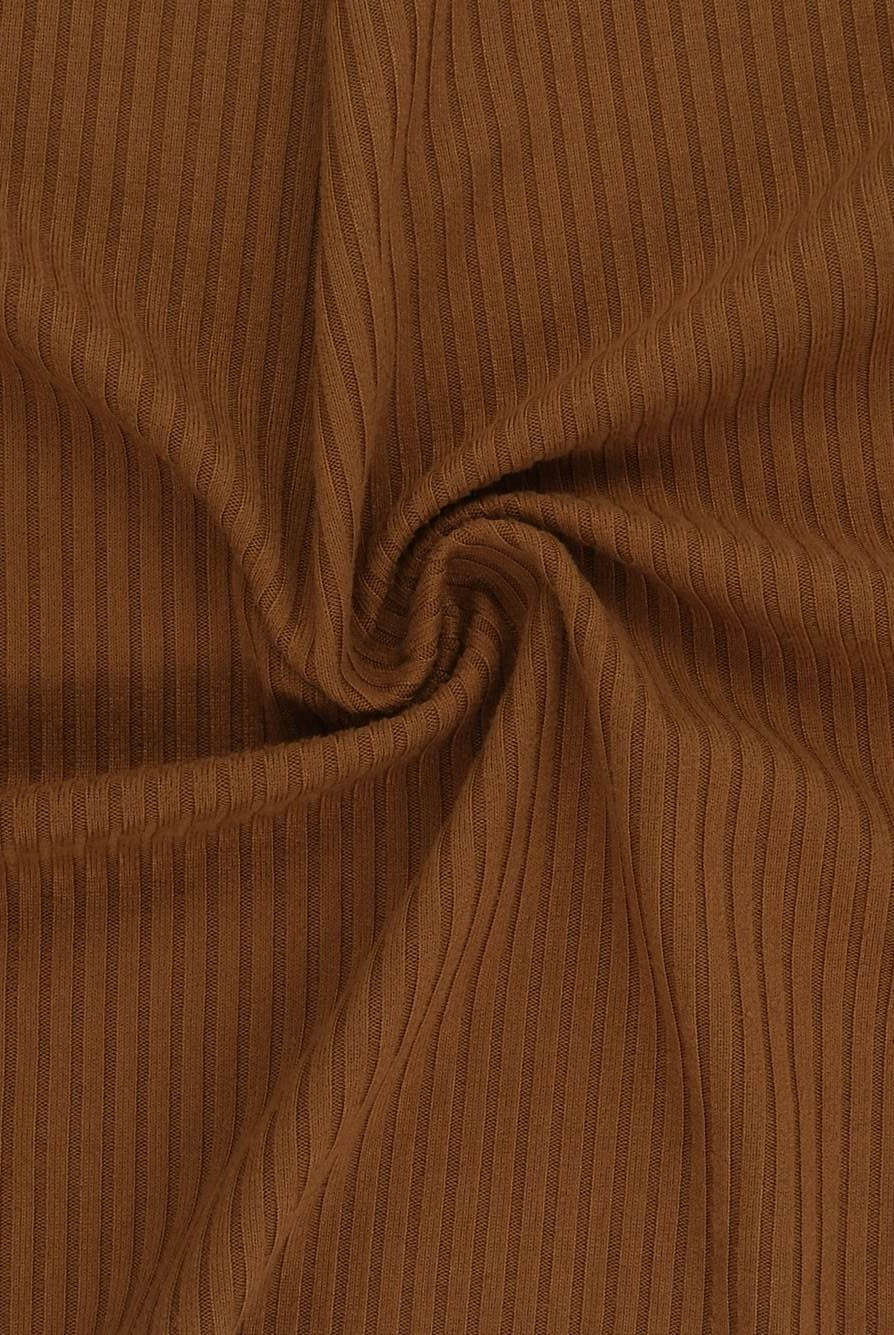 Rib Solid Stretch Knit Fabric - KNT4151
