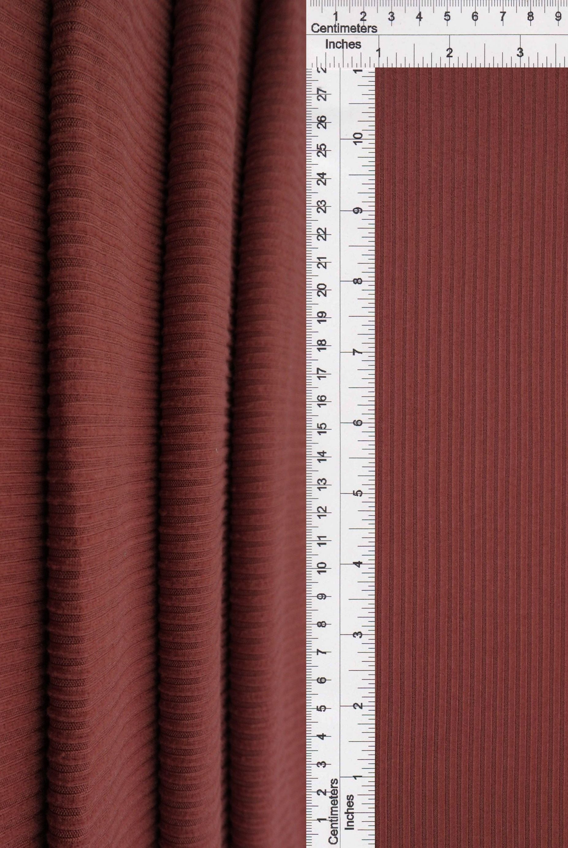 Rib Solid Stretch Knit Fabric - KNT4151