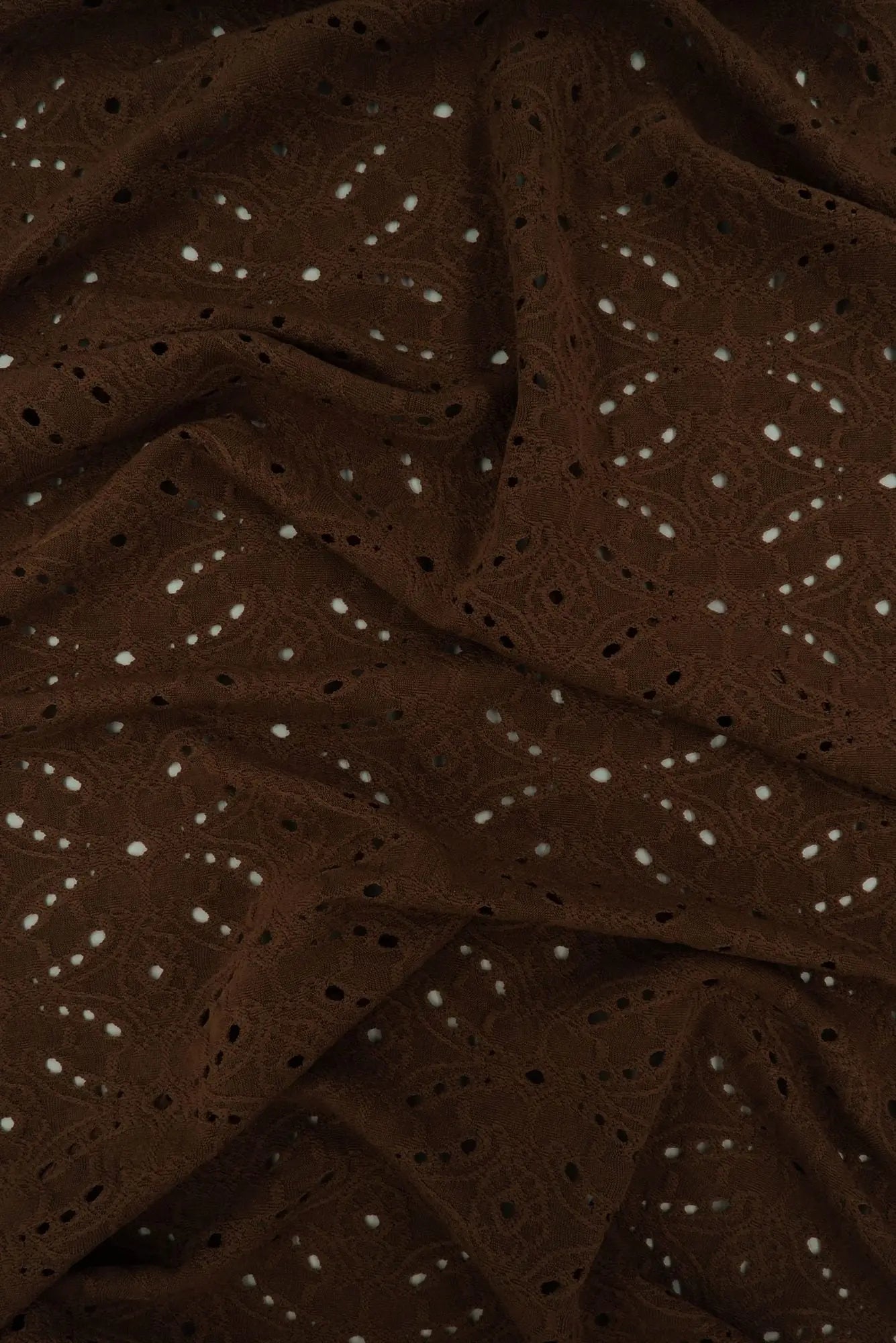 Solid Jacquard Eyelet DTY Knit Fabric - KNT4186