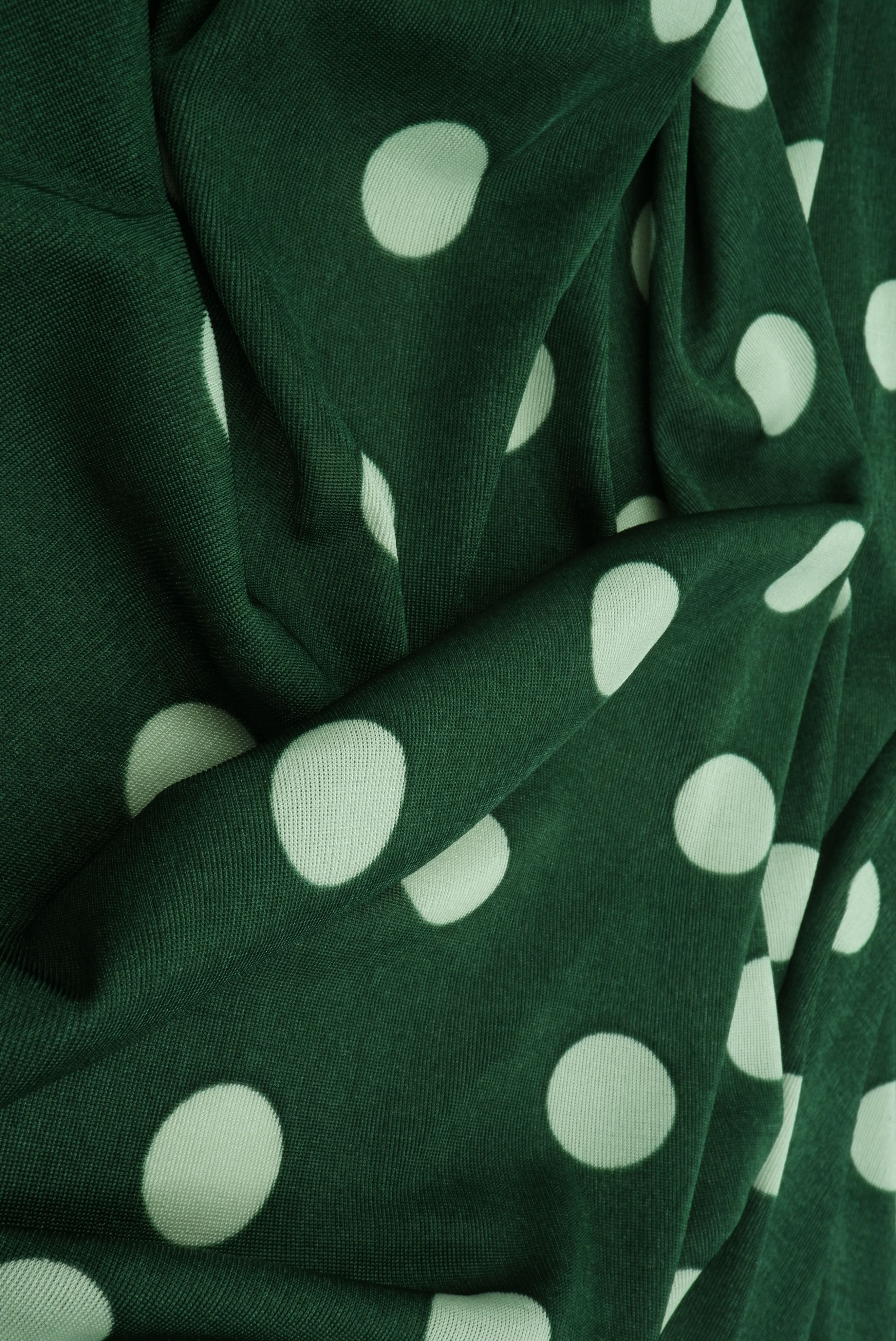 Ribbed Polka Dot Stretch Knit Fabric - KNT3963-DU1960