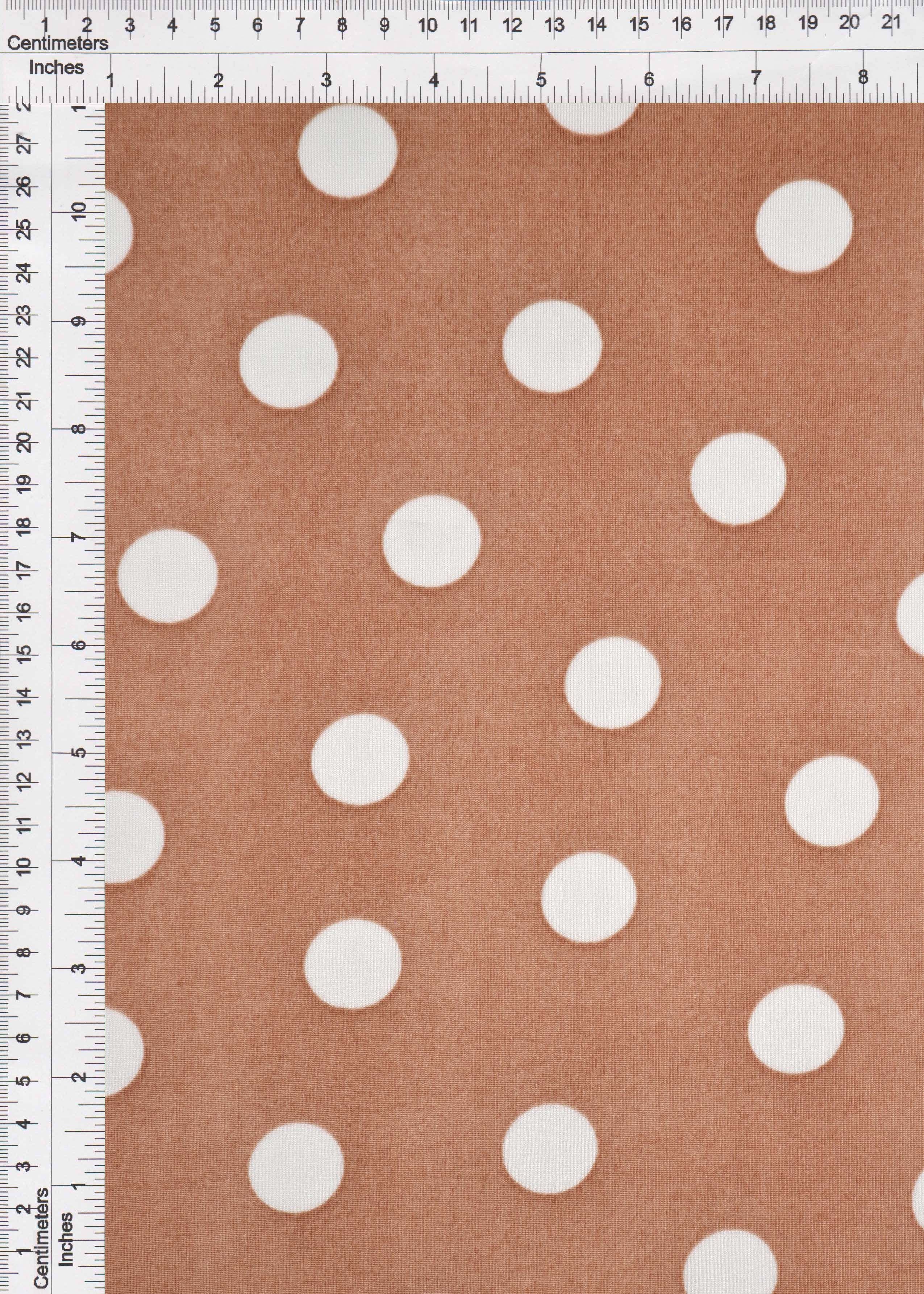 KNT3963-DU1960 TAUPE BLOUSE BOTTOMS BROWN CAMI DOT DRESS IVORY KNIT POLYESTER PRINT SPANDEX STRETCH