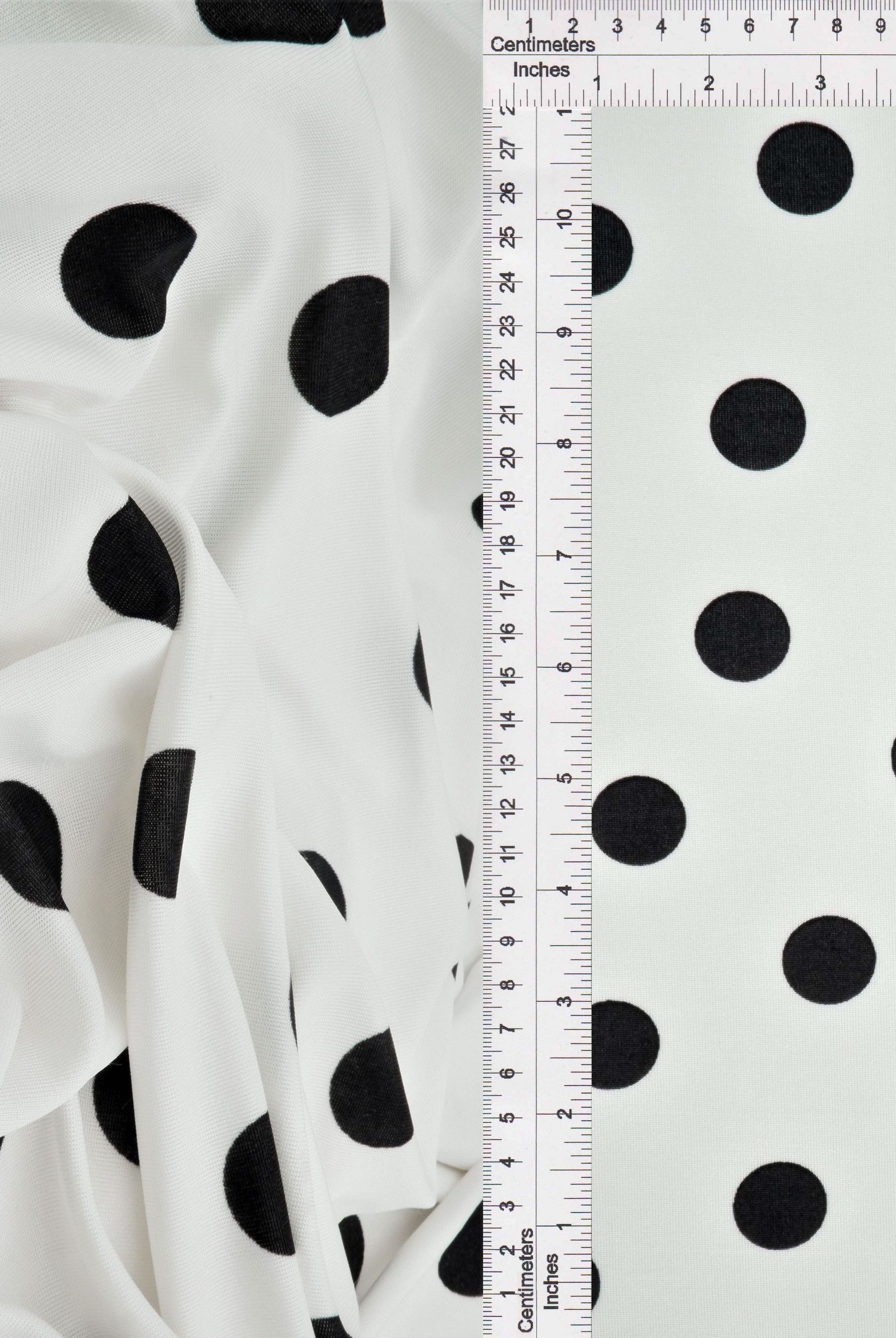 KNT3963-DU1960 IVORY BLACK BLOUSE BOTTOMS CAMI DOT DRESS IVORY KNIT POLYESTER PRINT SPANDEX STRETCH