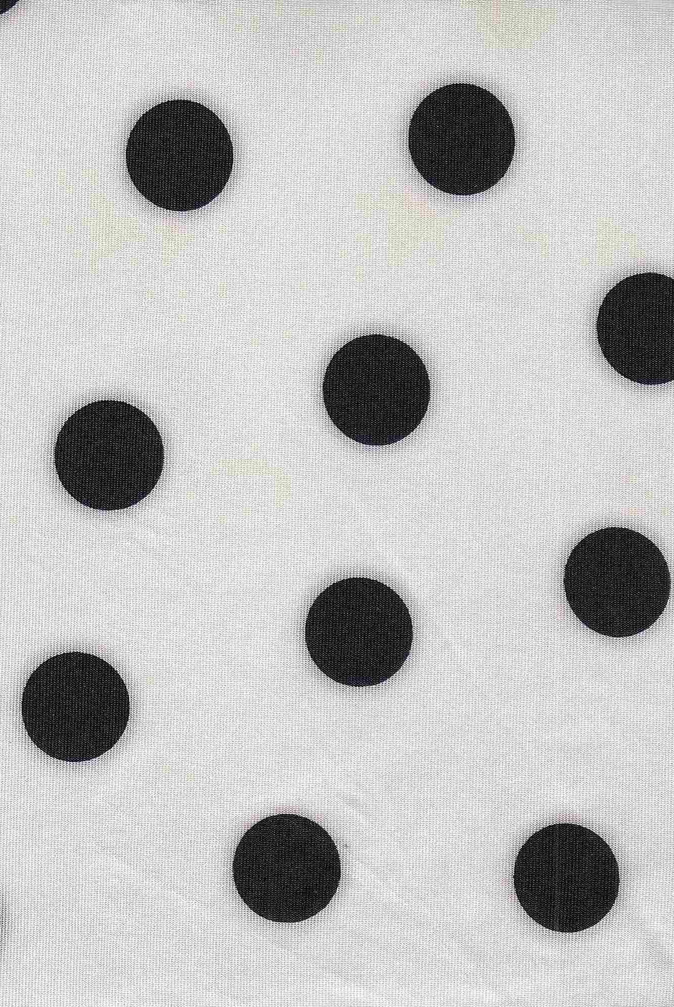 KNT3963-DU1960 IVORY BLACK BLOUSE BOTTOMS CAMI DOT DRESS IVORY KNIT POLYESTER PRINT SPANDEX STRETCH