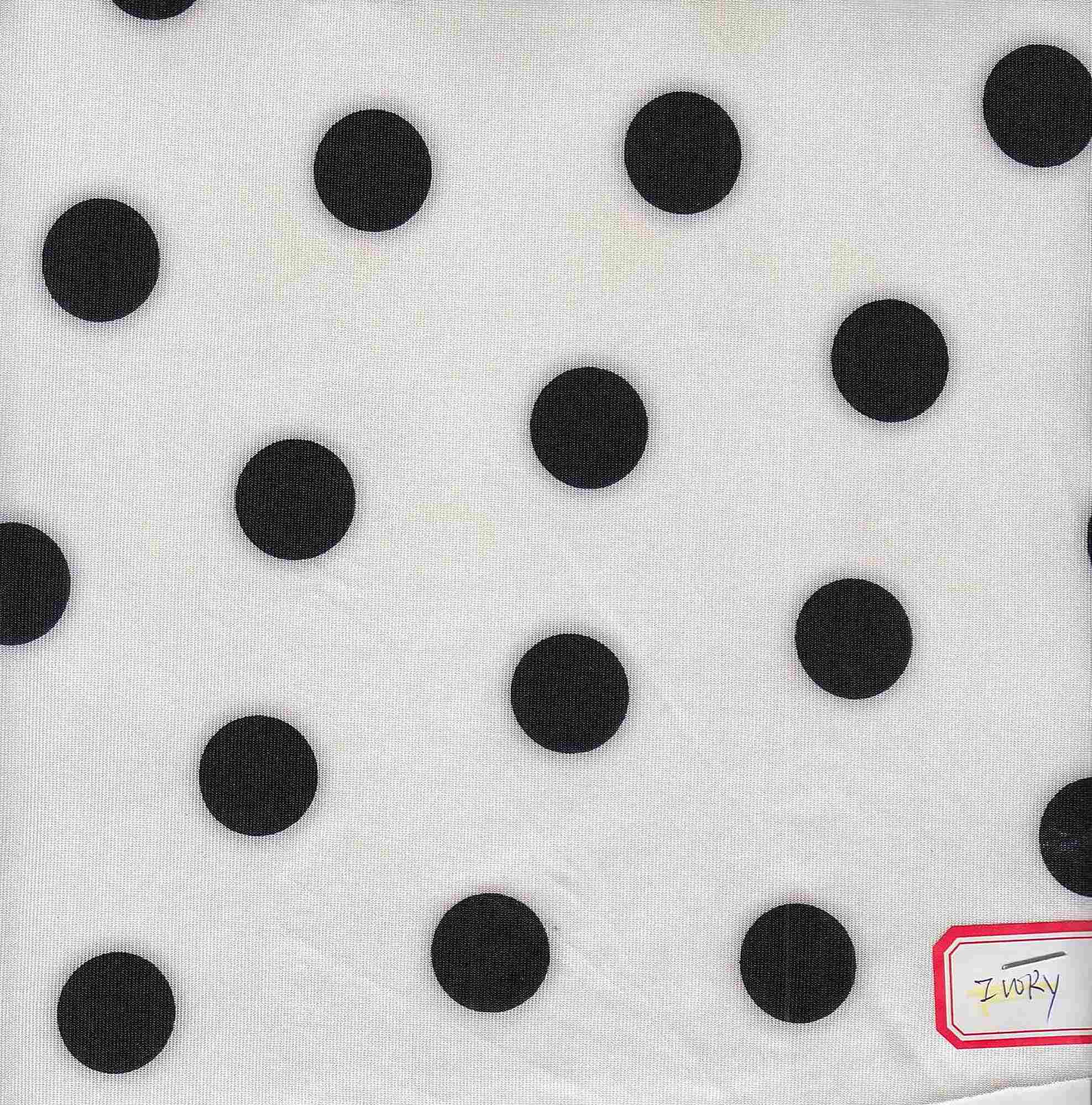 Ribbed Polka Dot Stretch Knit Fabric - KNT3963-DU1960