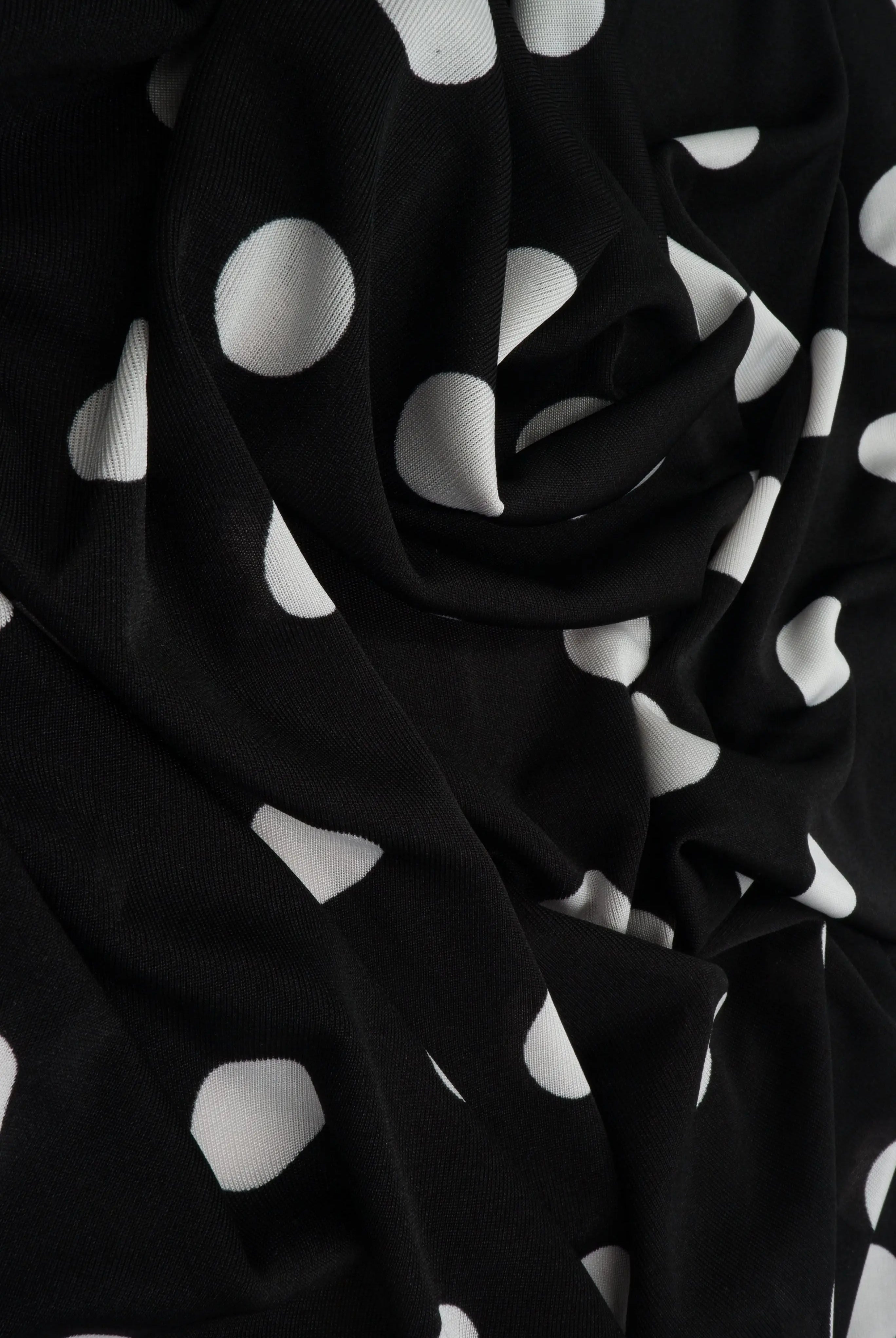 KNT3963-DU1960 BLACK BLACK BLOUSE BOTTOMS CAMI DOT DRESS IVORY KNIT POLYESTER PRINT SPANDEX STRETCH