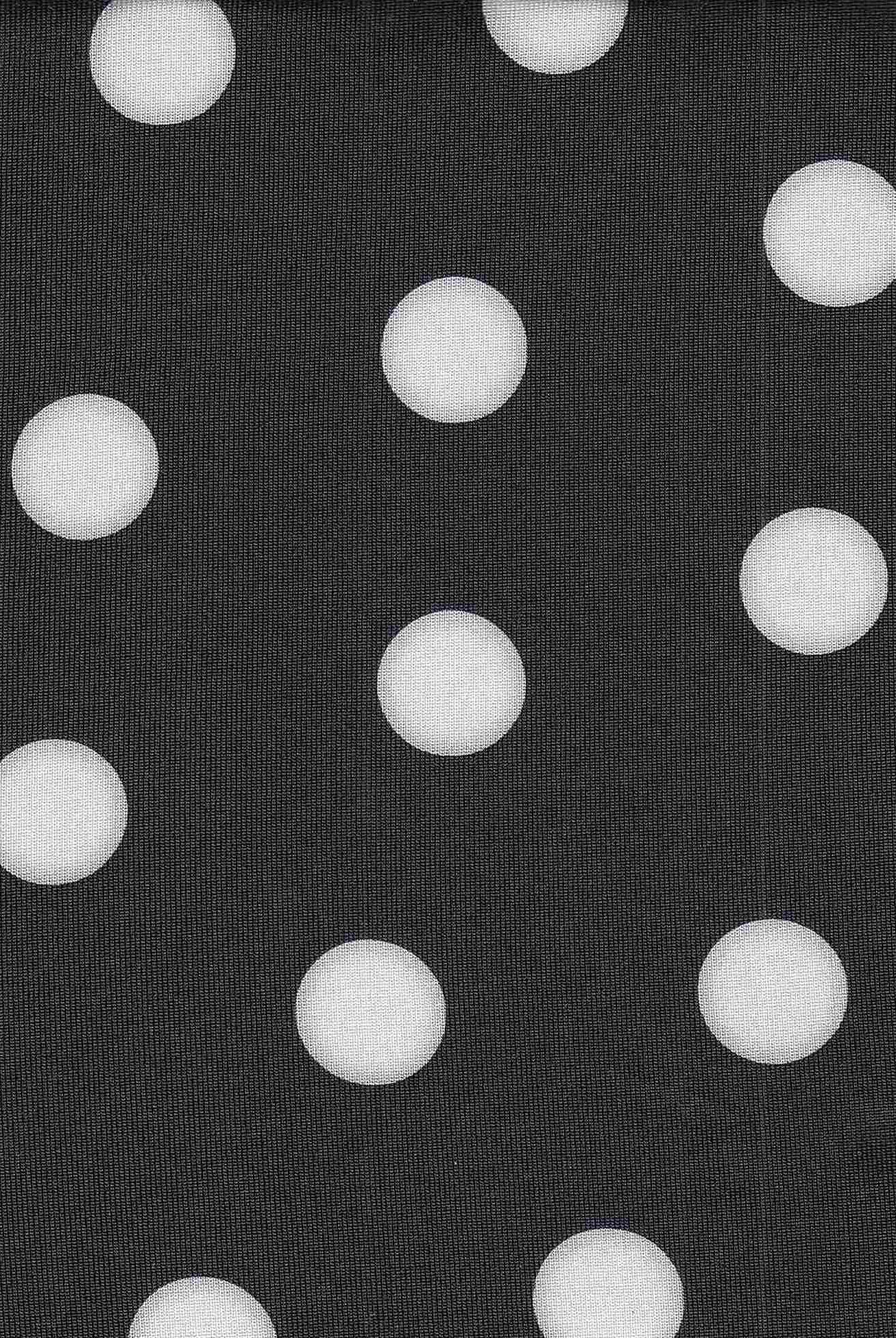 KNT3963-DU1960 BLACK BLACK BLOUSE BOTTOMS CAMI DOT DRESS IVORY KNIT POLYESTER PRINT SPANDEX STRETCH